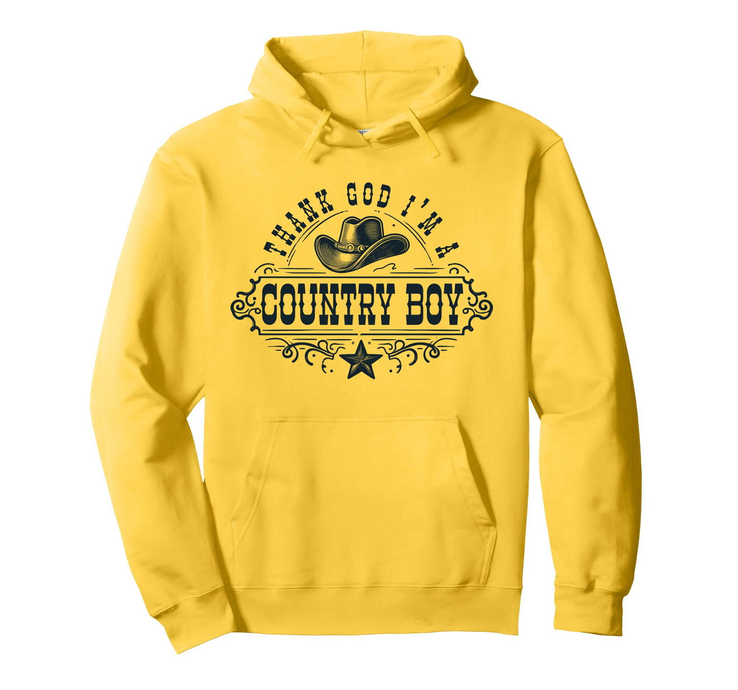 Thank God Im Country Music Cowboy Western Hoodie - Trendy Graphic Men Women - T-Shirt, Sweatshirt, Hoodie