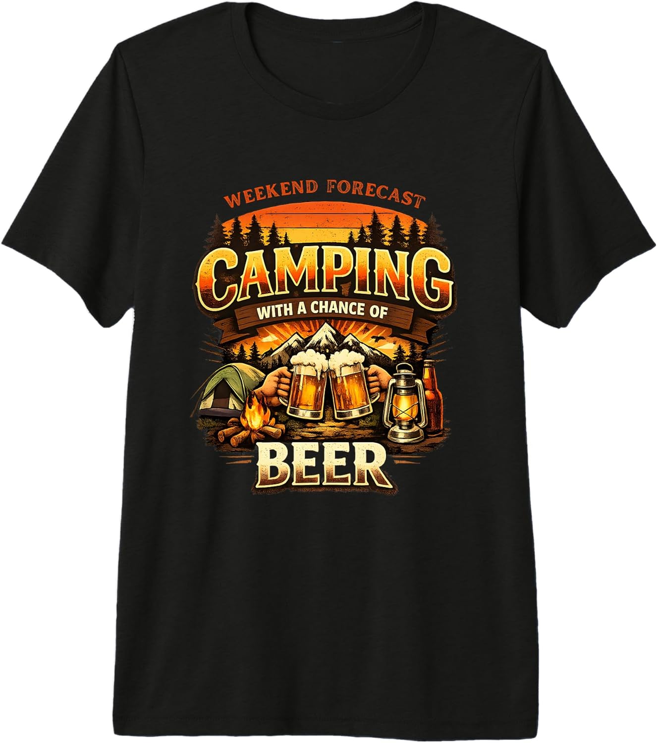 Outdoor Vibes Weekend Camp Gift - Adult & Kids T-Shirts, Sweatshirts & Hoodies apparel design preview 1