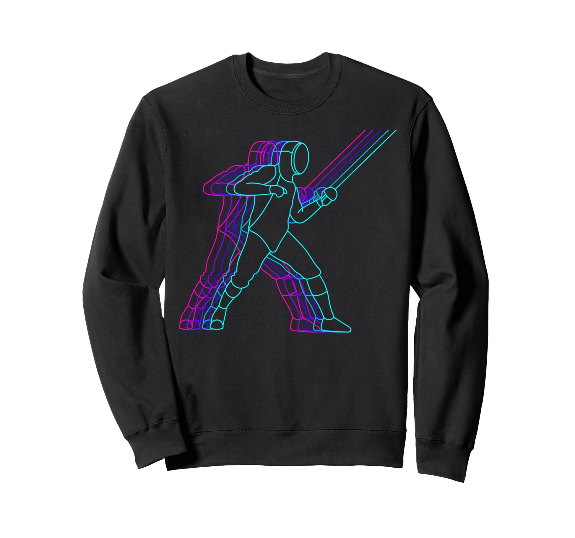 Fencer Fencing Vaporwave Sweatshirt - Custom Art Print Unisex - T-Shirt, Sweatshirt, Hoodie