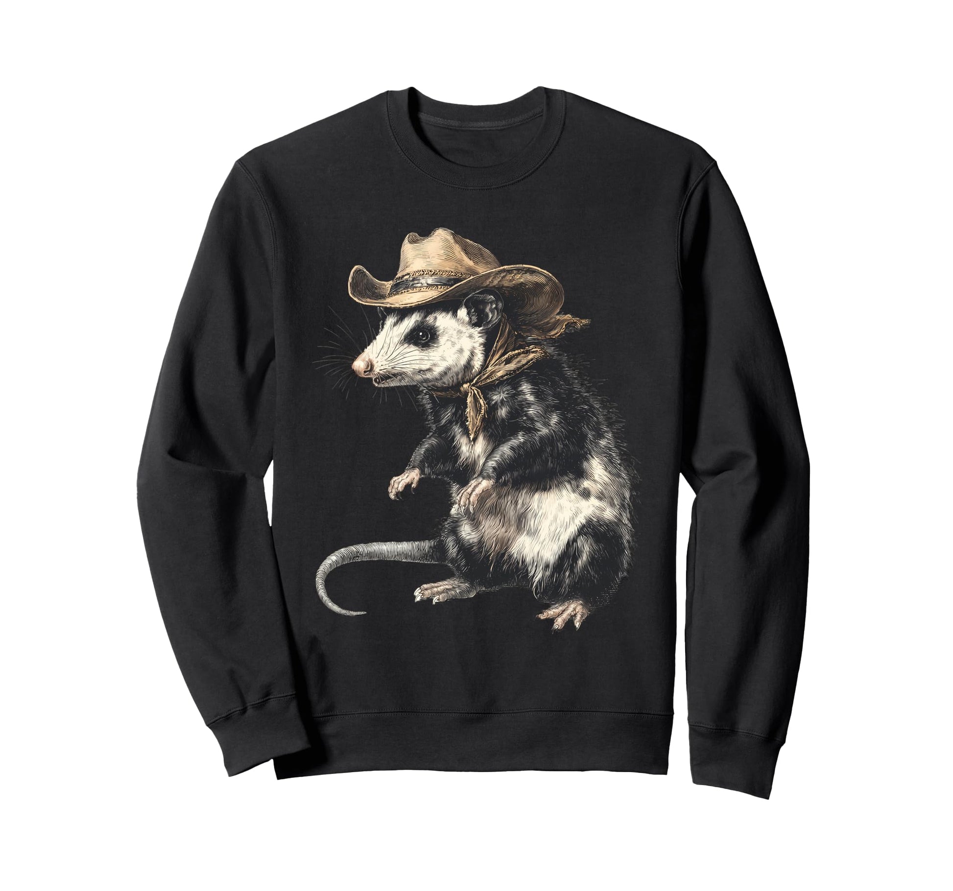 Country Cowboy Opossum Rodeo Sweatshirt - Casual Everyday Wear Men Women - T-Shirt, Sweatshirt, Hoodie