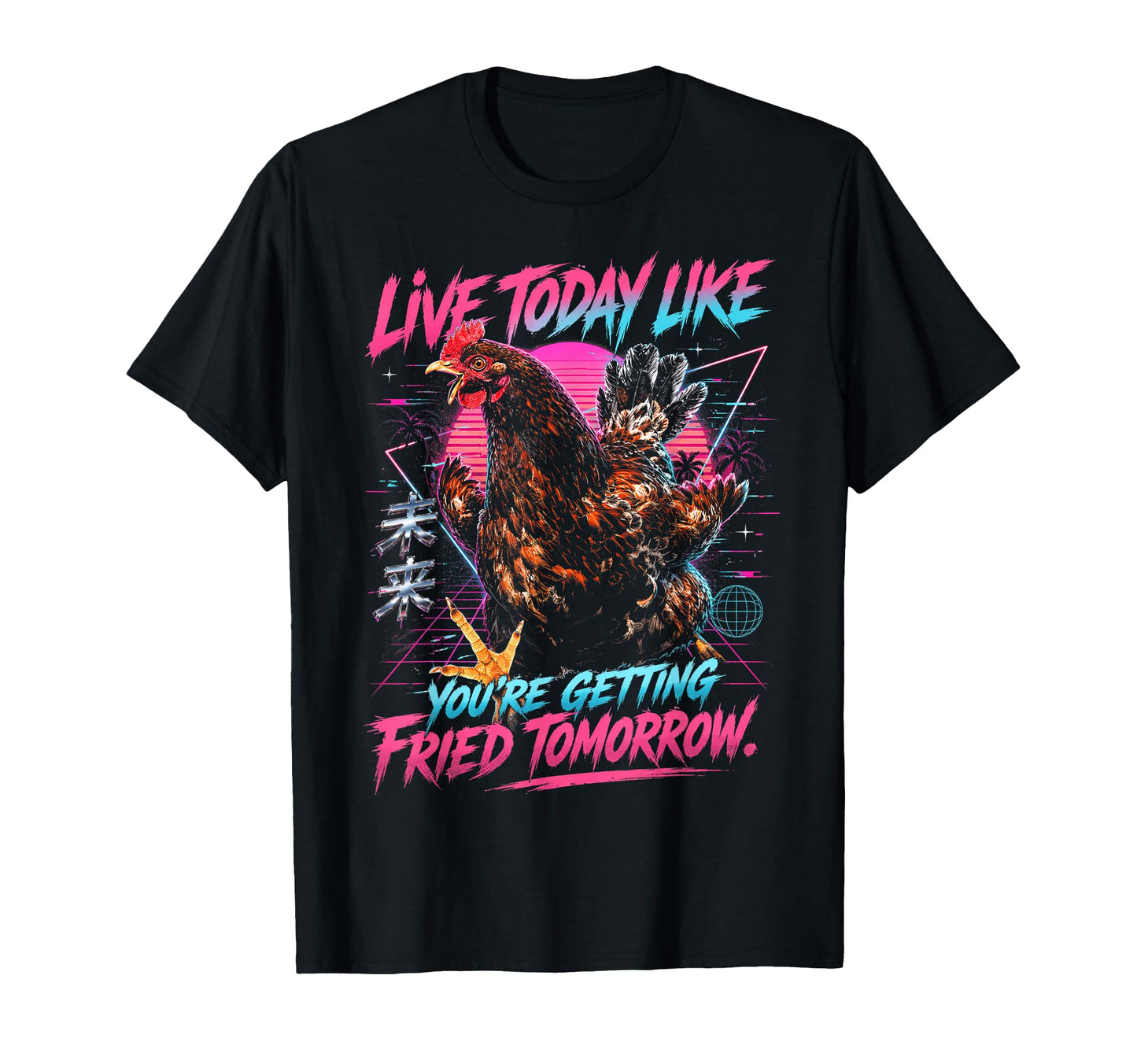 Funny Chicken Meme Vaporwave T-Shirt - Casual Everyday Wear Men Women - T-Shirt, Sweatshirt, Hoodie