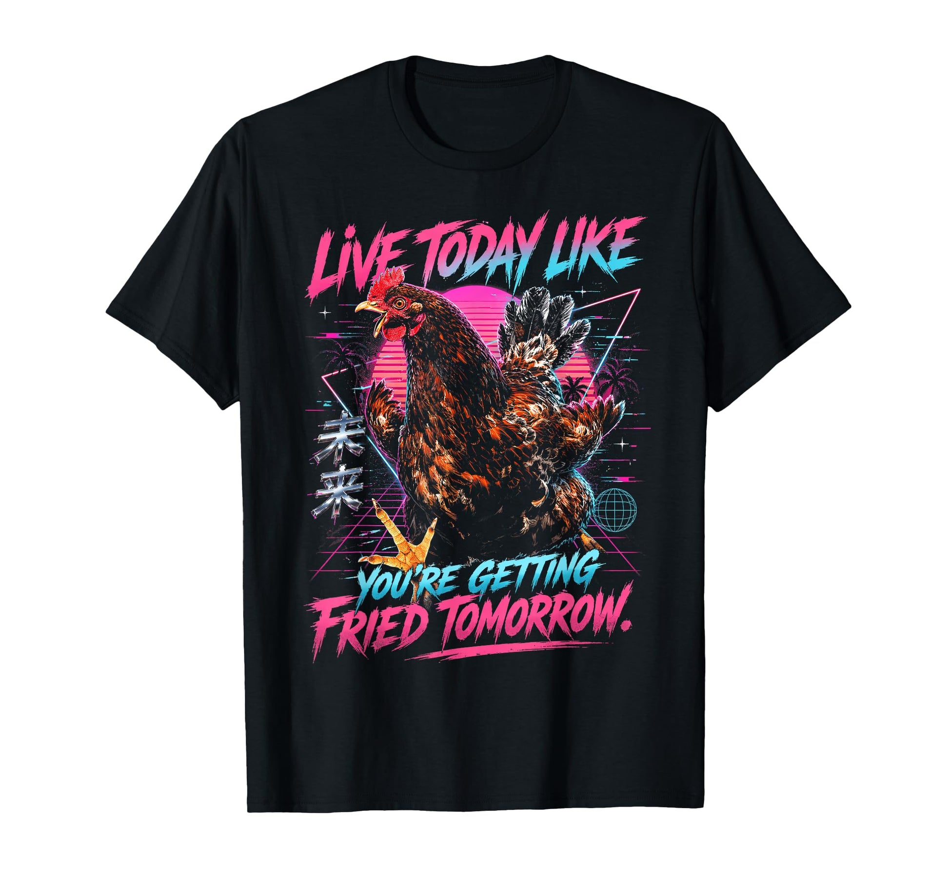Funny Chicken Meme Vaporwave T-Shirt - Casual Everyday Wear Men Women - T-Shirt, Sweatshirt, Hoodie