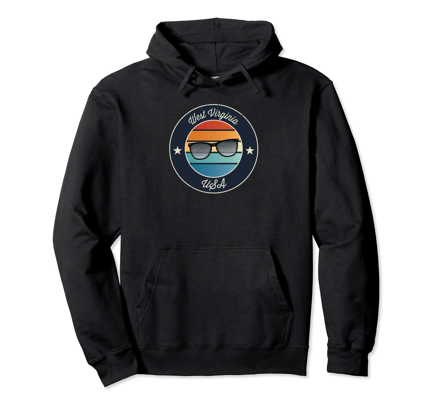 West Virginia Souvenir Sunset Hoodie - Minimalist Print Unisex - T-Shirt, Sweatshirt, Hoodie