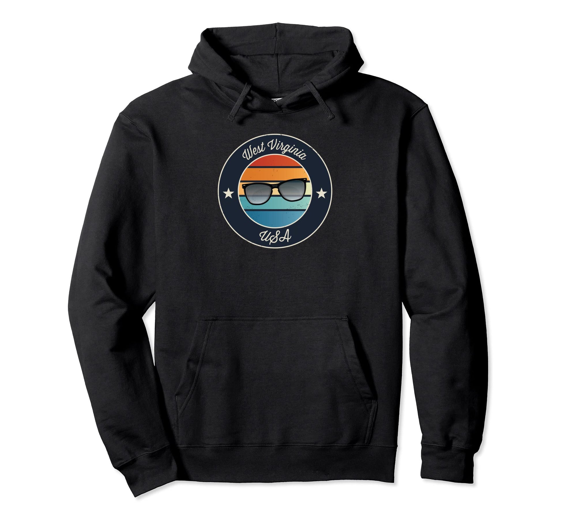 West Virginia Souvenir Sunset Hoodie - Minimalist Print Unisex - T-Shirt, Sweatshirt, Hoodie