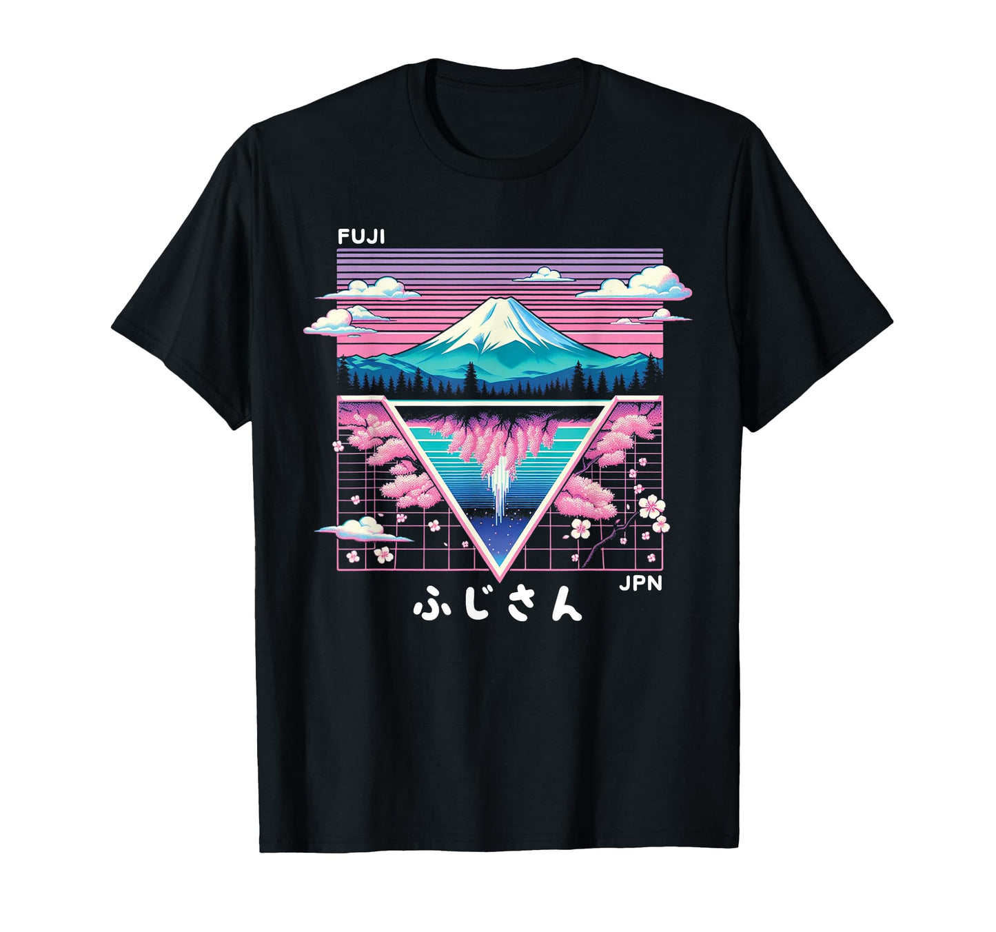 Mount Fuji Japan Vaporwave Aesthetic T-Shirt - Trendy Graphic for Adults - T-Shirt, Sweatshirt, Hoodie