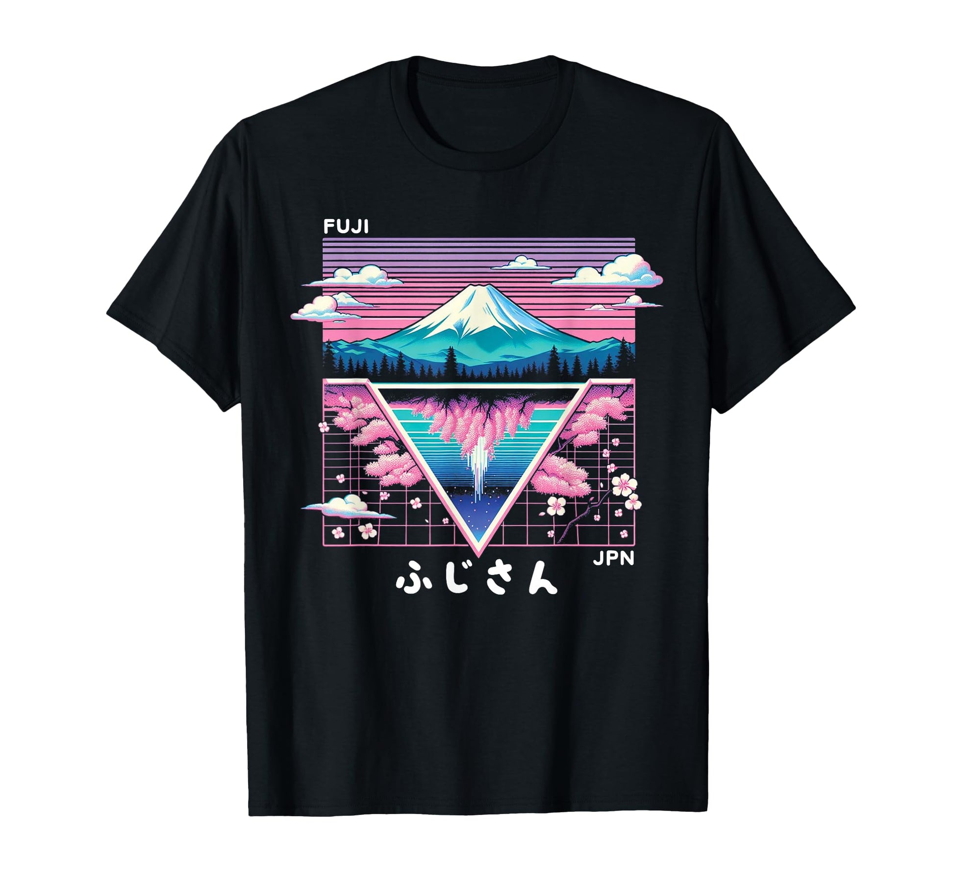 Mount Fuji Japan Vaporwave Aesthetic T-Shirt - Trendy Graphic for Adults - T-Shirt, Sweatshirt, Hoodie