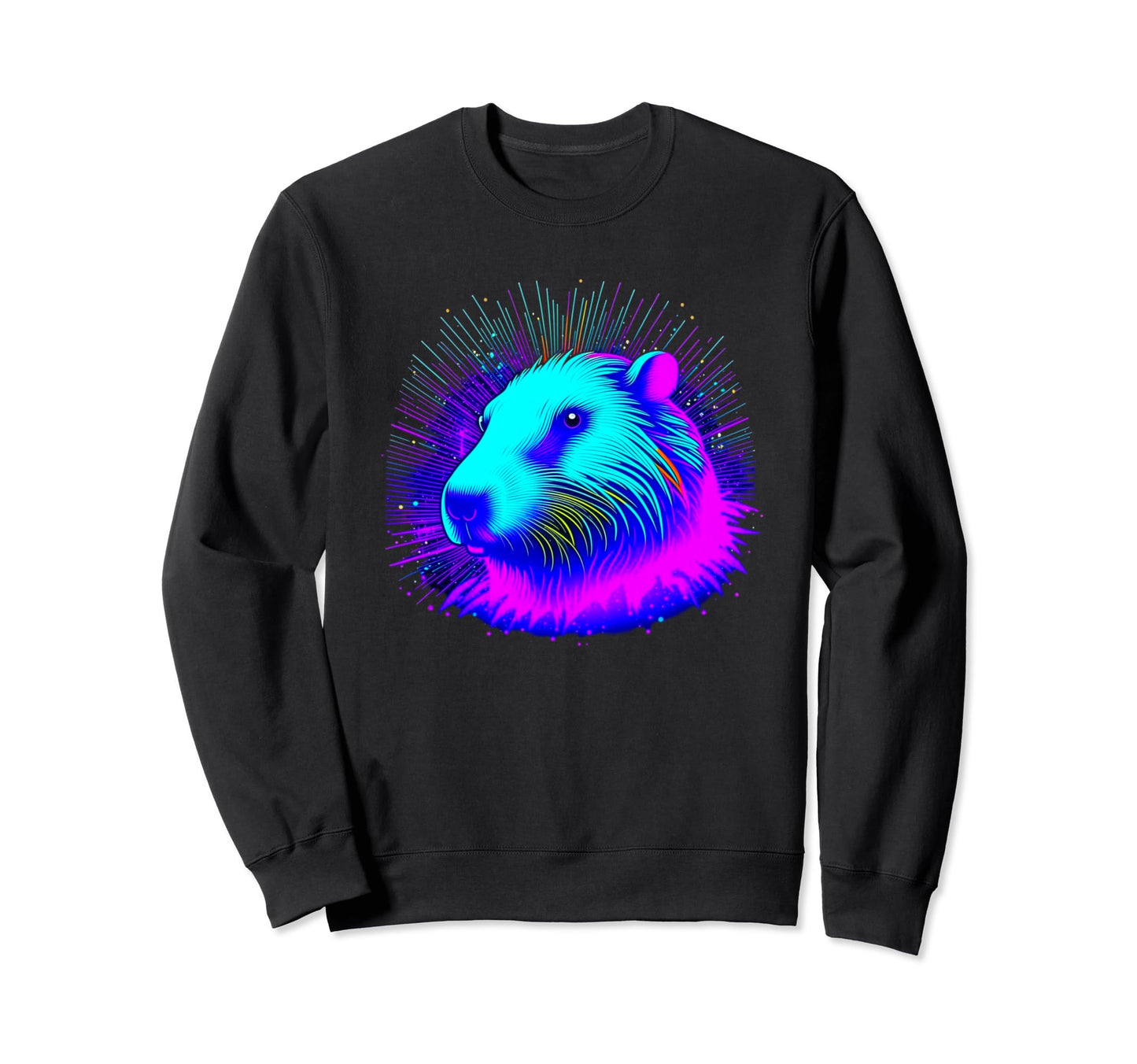 Capybara Rodent Vaporwave Sweatshirt - Aesthetic Graphic for Adults - T-Shirt, Sweatshirt, Hoodie
