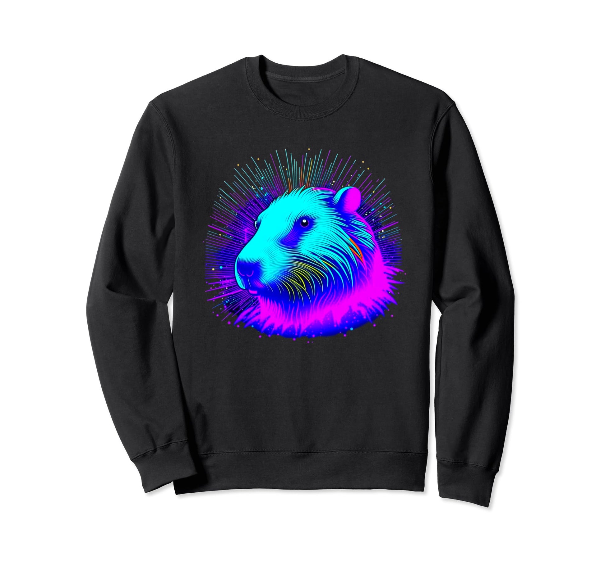 Capybara Rodent Vaporwave Sweatshirt - Aesthetic Graphic for Adults - T-Shirt, Sweatshirt, Hoodie