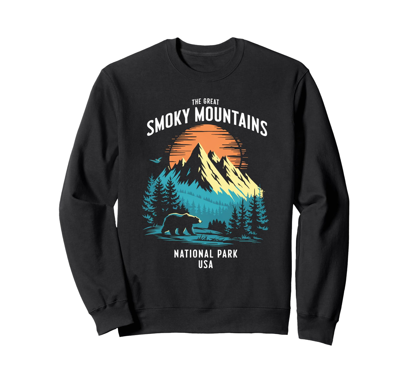 Great Smoky Mountains National Park Sweatshirt - Fun Novelty Design Unisex - T-Shirt, Sweatshirt, Hoodie