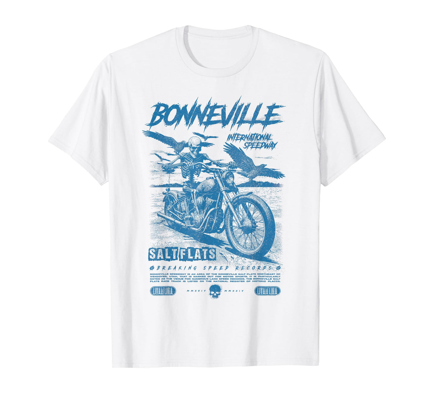 Bonneville Salt Flats Motorcycle Racing T-Shirt - Streetwear Style Unisex - T-Shirt, Sweatshirt, Hoodie