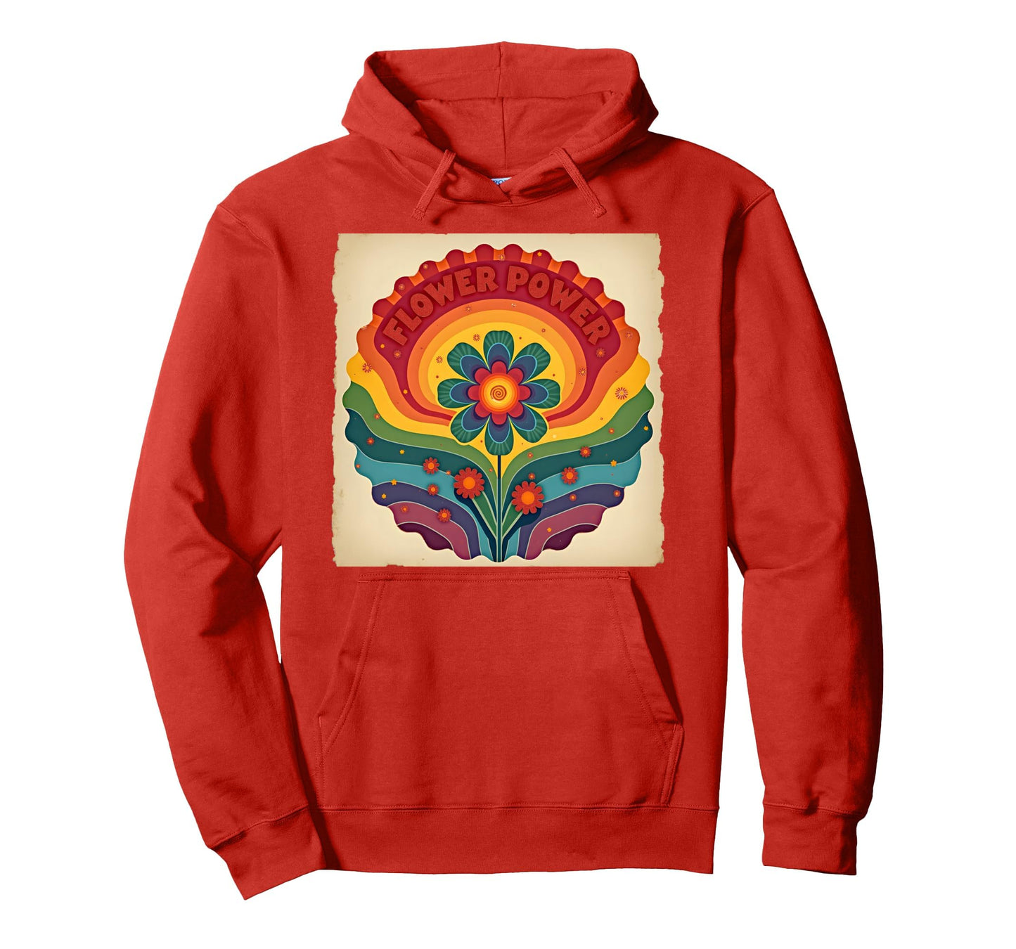 Flower Power Rainbow Floral Hippie Soul Hoodie - Graphic Print Unisex - T-Shirt, Sweatshirt, Hoodie