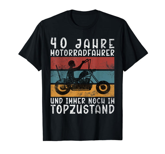 40 Years Biker 1984 Motorcycle T-Shirt - Unique Graphic Men Women - T-Shirt, Sweatshirt, Hoodie