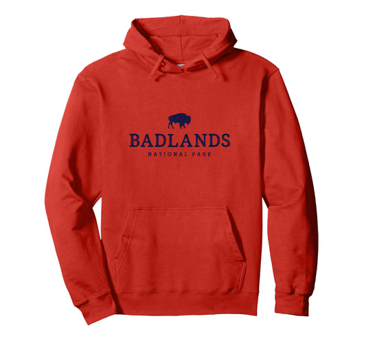 Badlands National Park Bison Mens Hiking Hoodie - Streetwear Style Unisex - T-Shirt, Sweatshirt, Hoodie