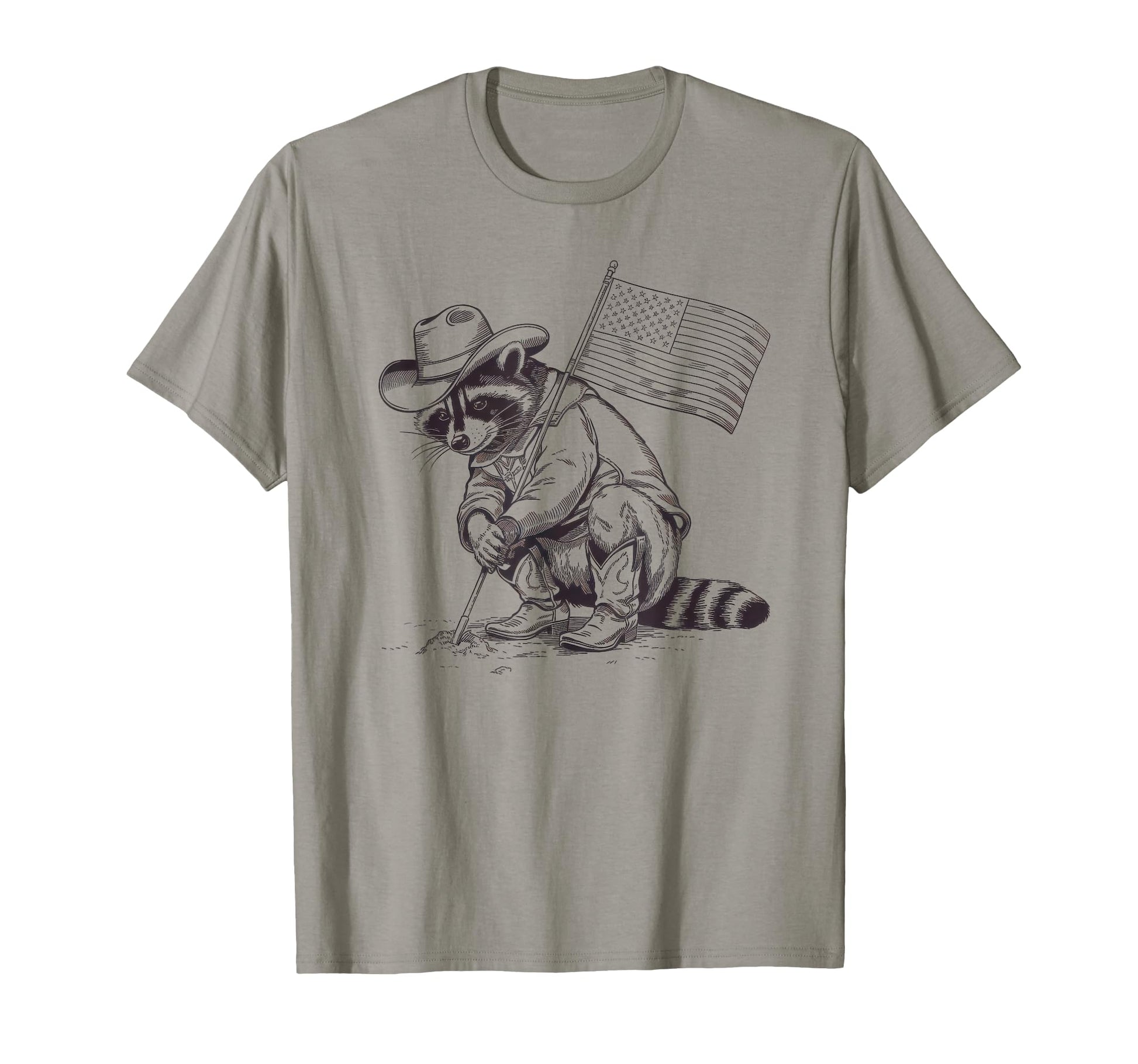 Raccoon 90S Country Music Western T-Shirt - Fun Novelty Design Men Women - T-Shirt, Sweatshirt, Hoodie