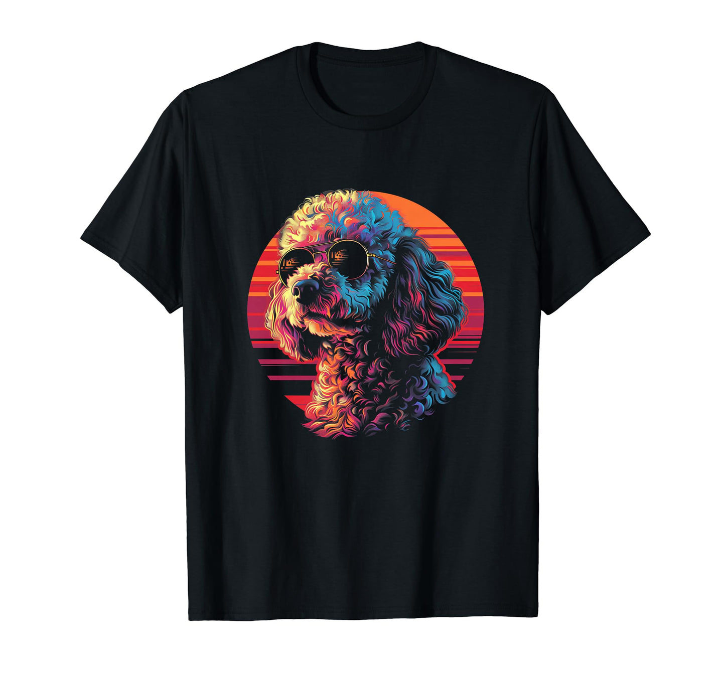 Poodle Dog Vaporwave Retrowave T-Shirt - Trendy Graphic Men Women - T-Shirt, Sweatshirt, Hoodie