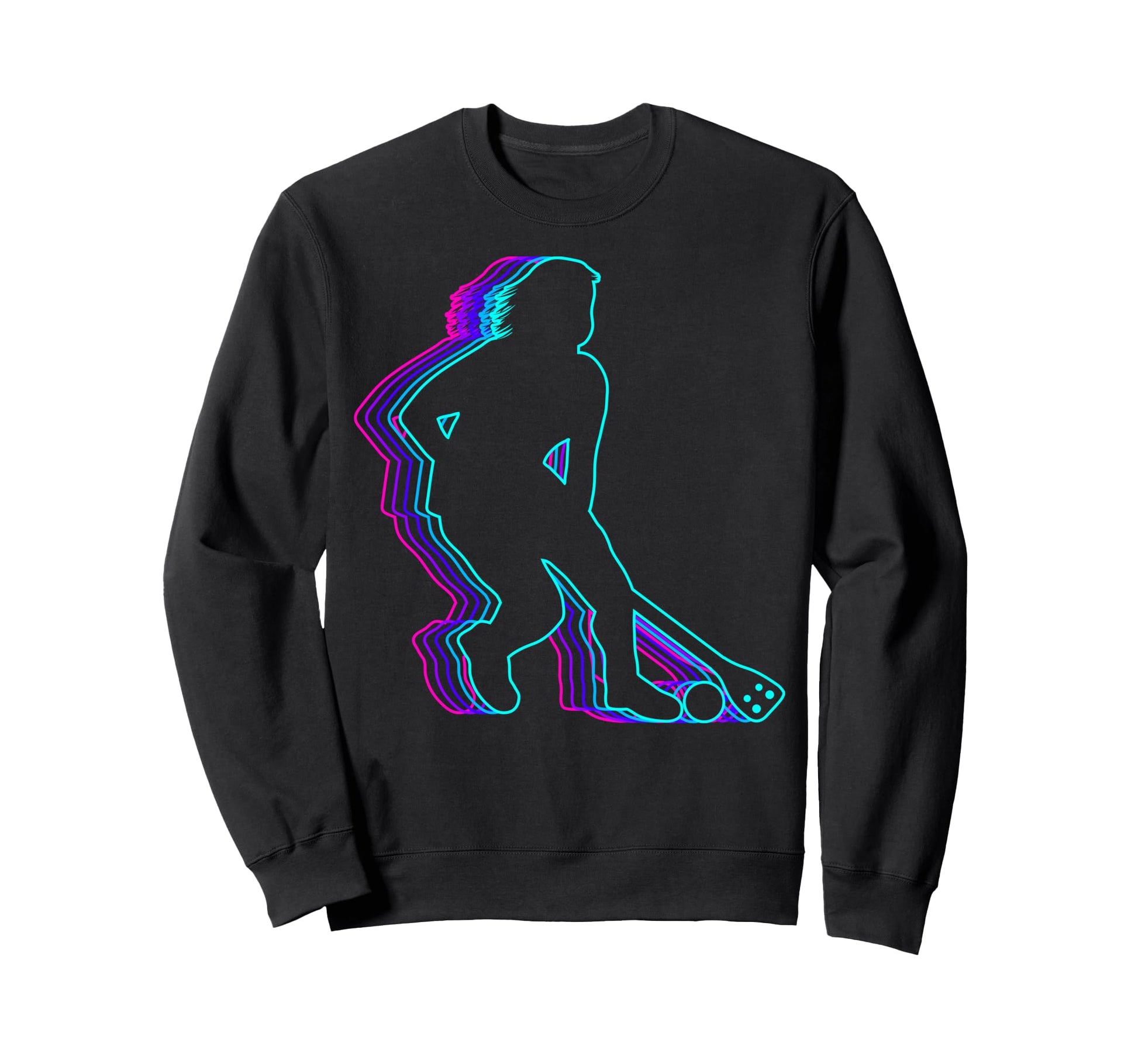 Broomball Player Sport Vaporwave Sweatshirt - Unique Graphic Unisex - T-Shirt, Sweatshirt, Hoodie