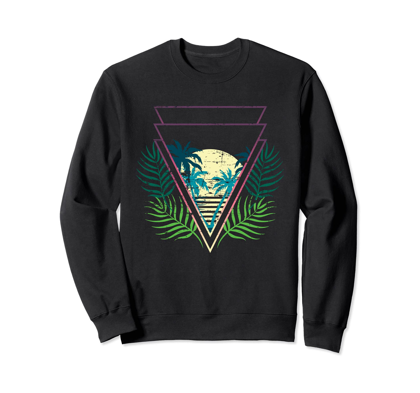 Palm Trees 90S Aesthetic 80S Art Sweatshirt - Minimalist Print Men Women - T-Shirt, Sweatshirt, Hoodie