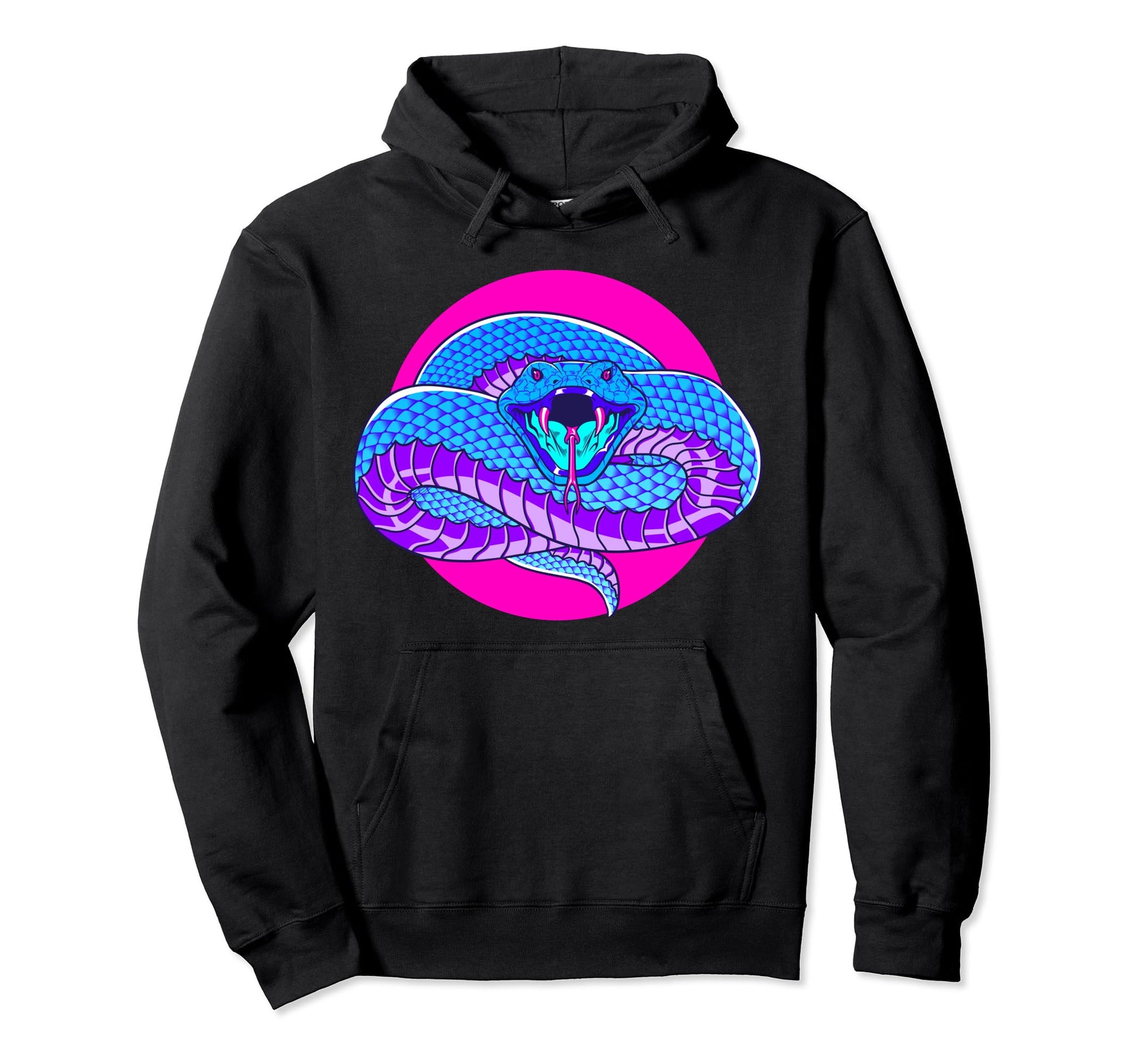 Aesthetic Vaporwave Snake Scary Mamba Hoodie - Custom Art Print Men Women - T-Shirt, Sweatshirt, Hoodie