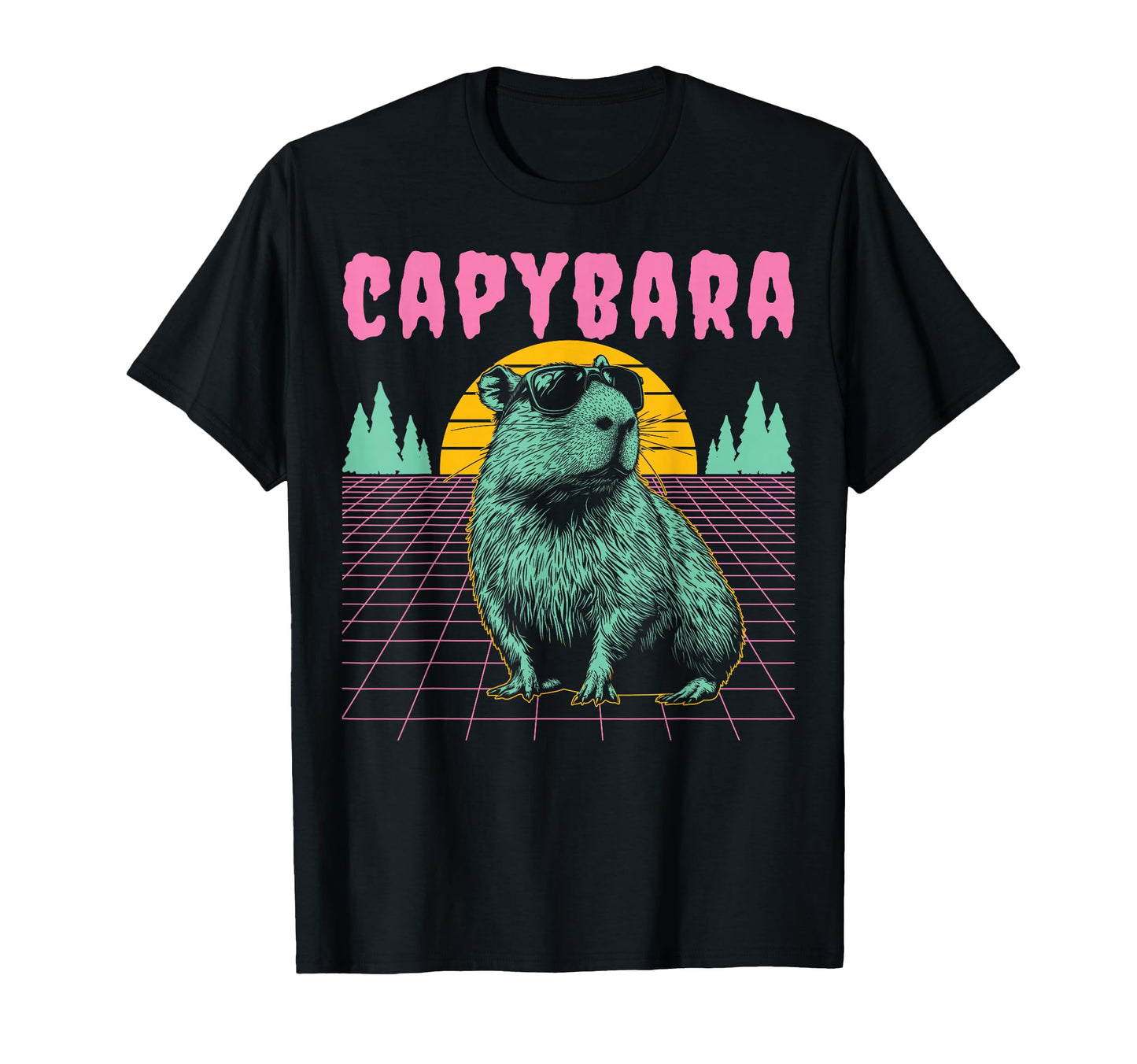 Capybara Capibara Sunglasses T-Shirt - Aesthetic Graphic Men Women - T-Shirt, Sweatshirt, Hoodie
