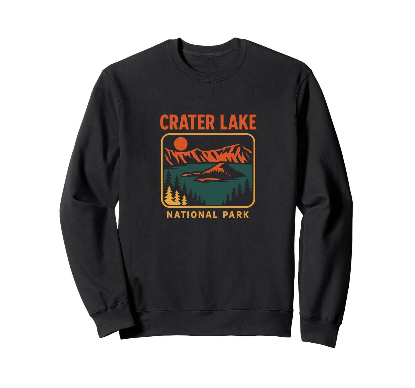 Crater Lake National Park Oregon Art Sweatshirt - Trendy Graphic for Adults - T-Shirt, Sweatshirt, Hoodie