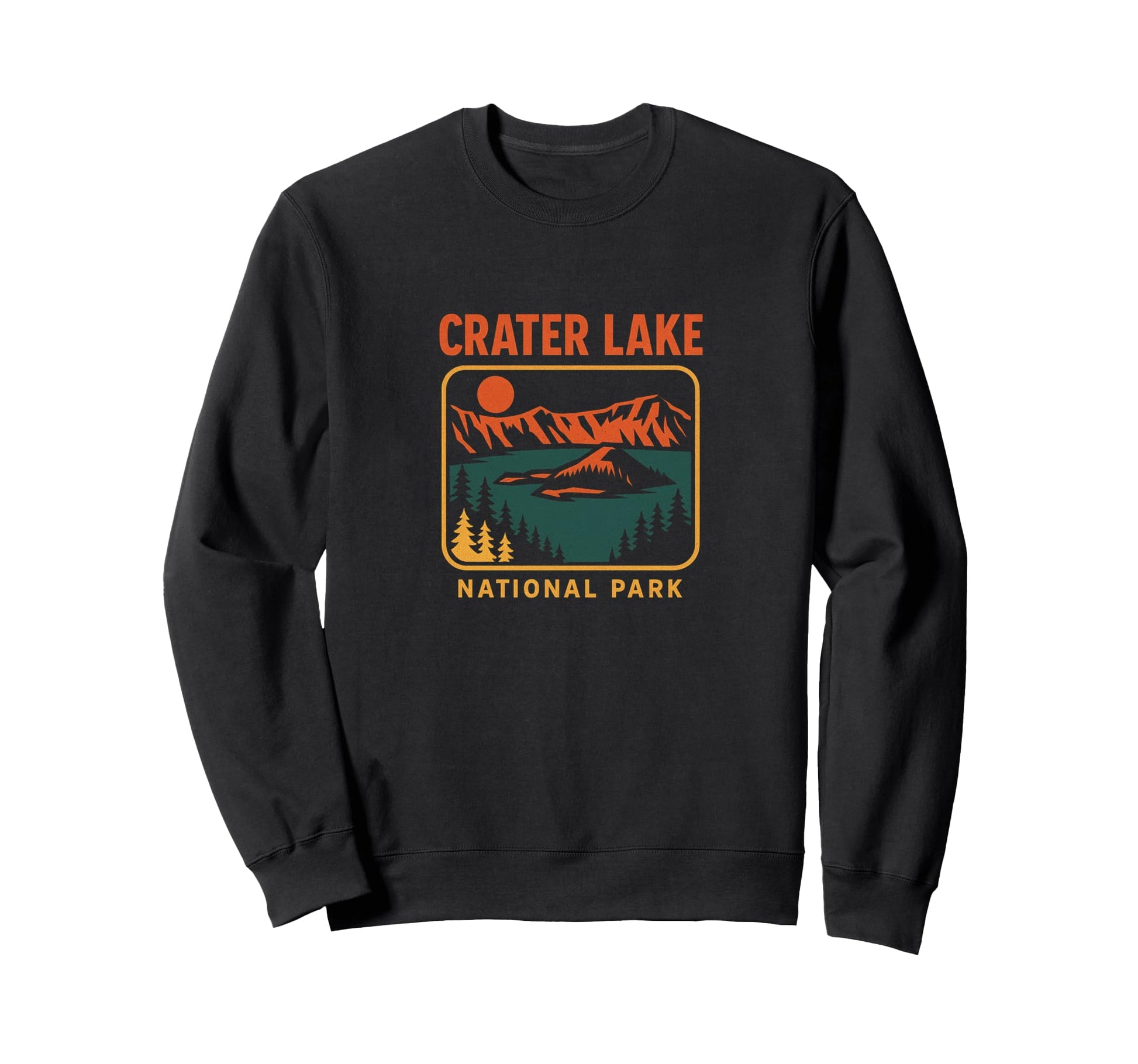 Crater Lake National Park Oregon Art Sweatshirt - Trendy Graphic for Adults - T-Shirt, Sweatshirt, Hoodie
