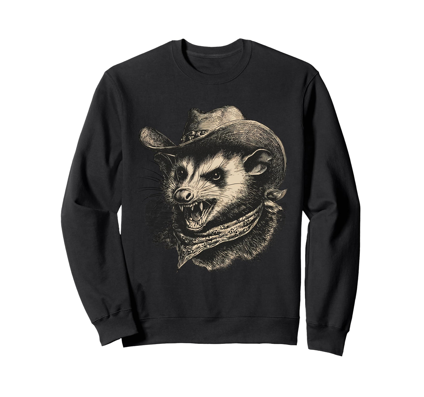 Country Cowboy Opossum Rodeo Possum Sweatshirt - Novelty Apparel Unisex - T-Shirt, Sweatshirt, Hoodie