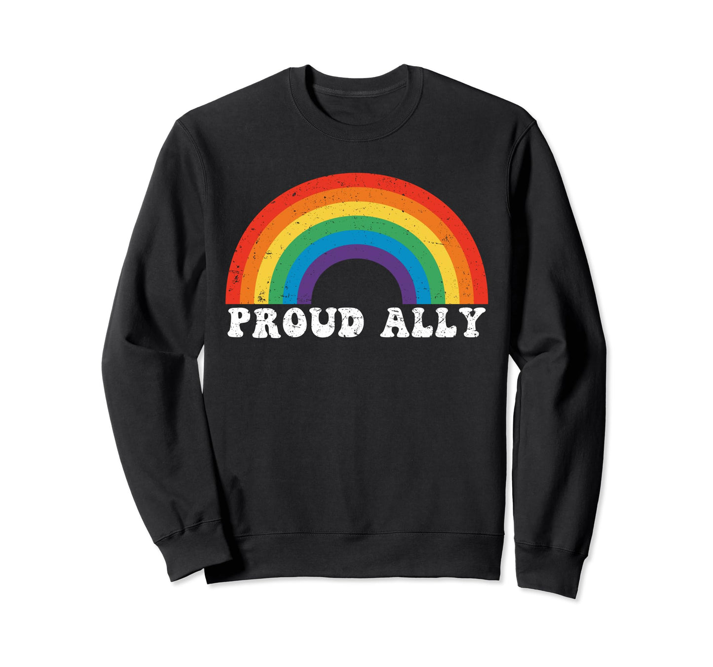 Lgbt Proud Ally Gay Pride Lgbt Rainbow Sweatshirt - Trendy Graphic Unisex - T-Shirt, Sweatshirt, Hoodie