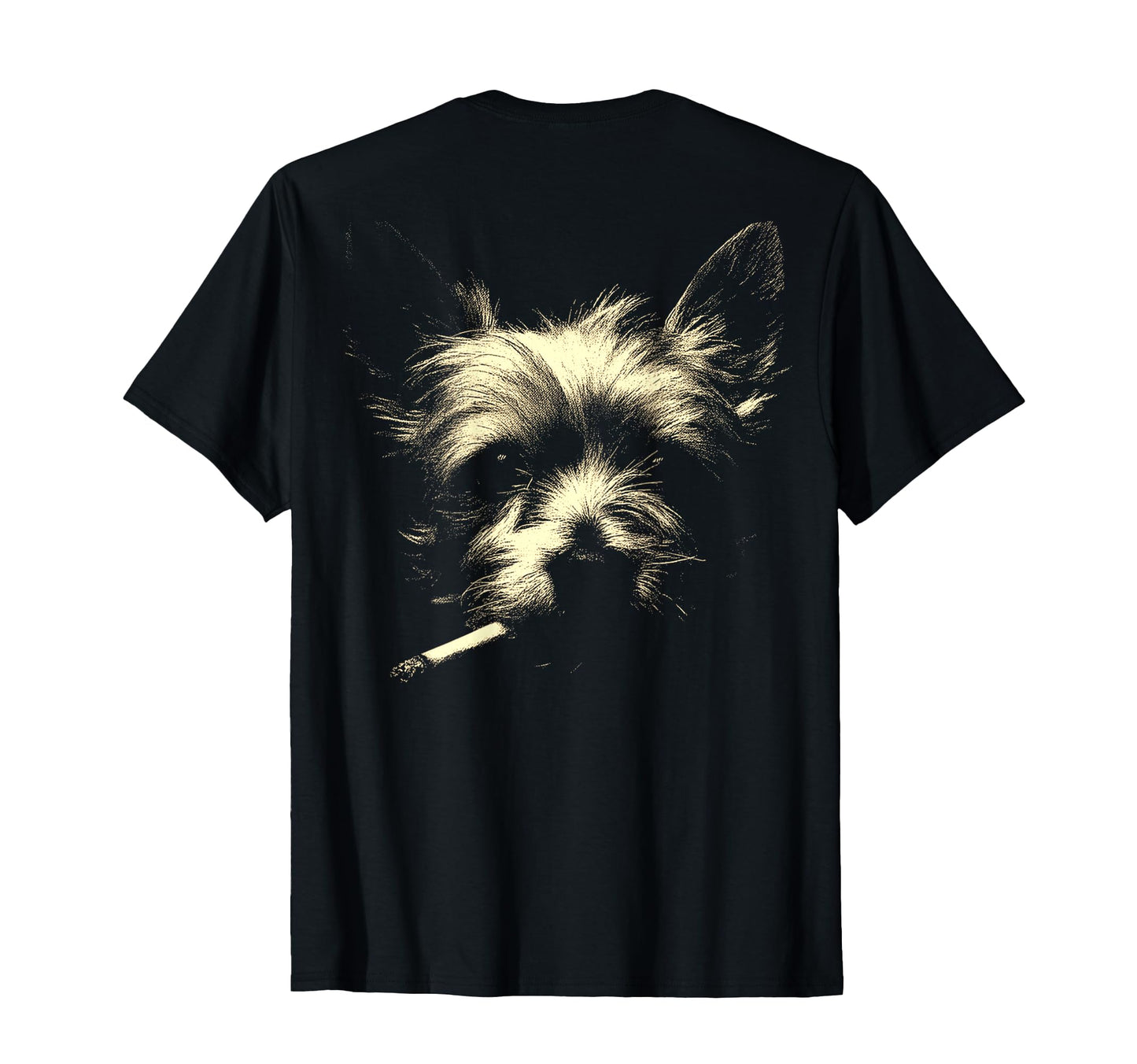 Yorkshire Terrier Smoking Cigarette T-Shirt - Novelty Apparel for Adults - T-Shirt, Sweatshirt, Hoodie