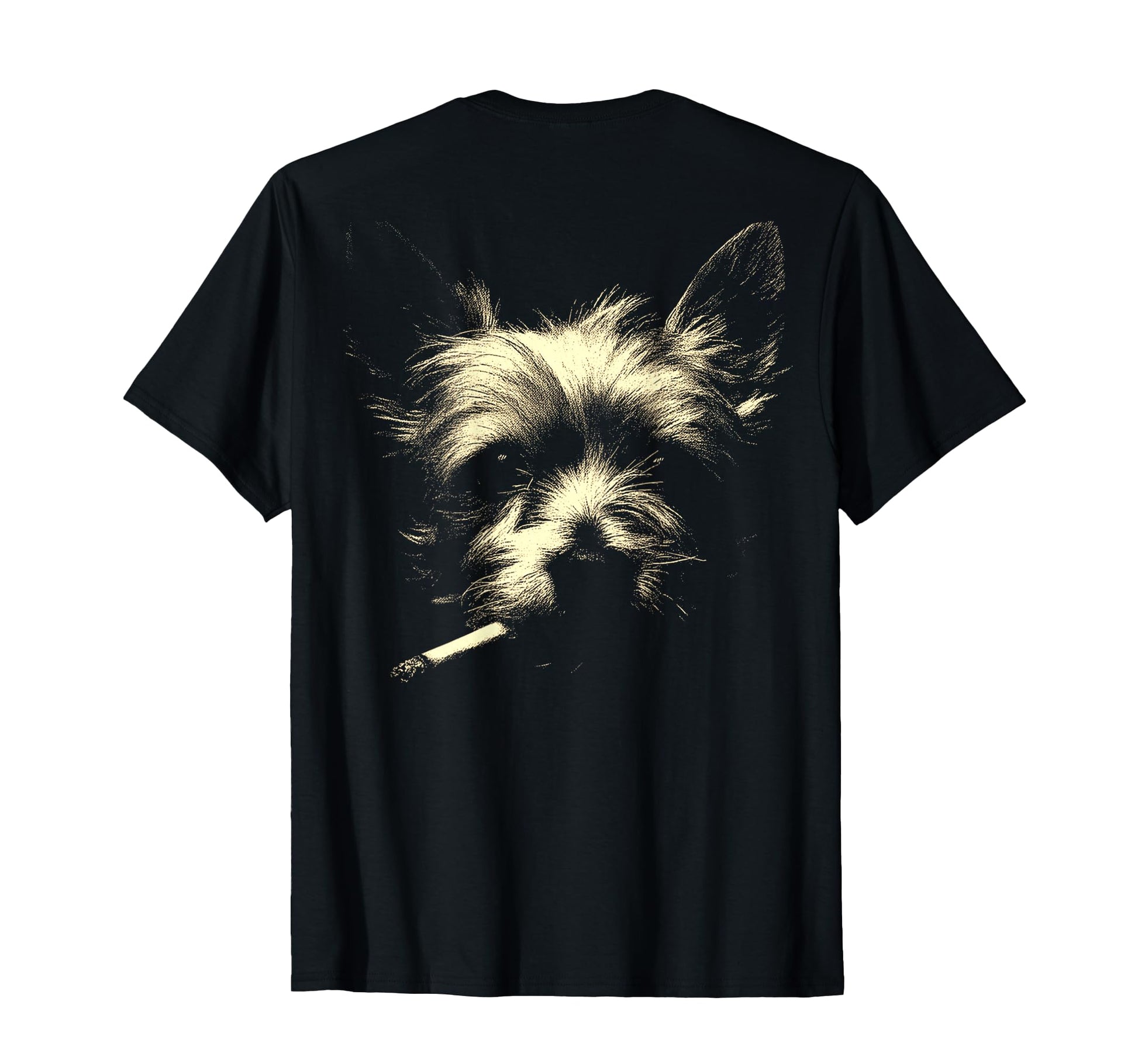 Yorkshire Terrier Smoking Cigarette T-Shirt - Novelty Apparel for Adults - T-Shirt, Sweatshirt, Hoodie