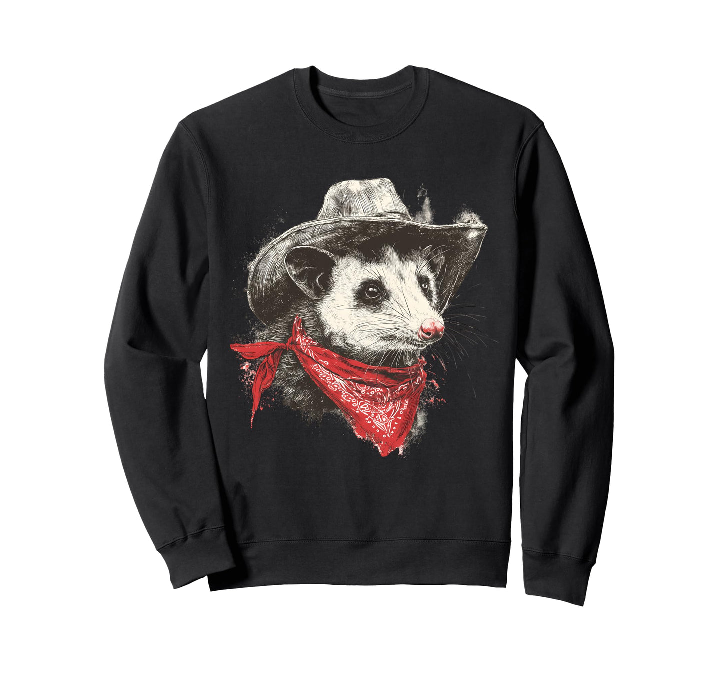 Country Cowboy Opossum Rodeo Possum Sweatshirt - Streetwear Style Unisex - T-Shirt, Sweatshirt, Hoodie