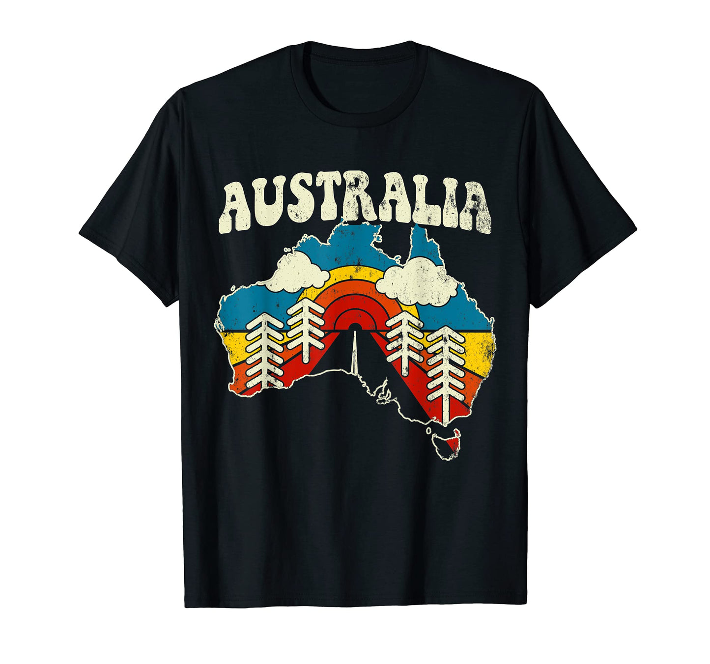 Australia Australian Country Rainbow T-Shirt - Novelty Apparel Men Women - T-Shirt, Sweatshirt, Hoodie