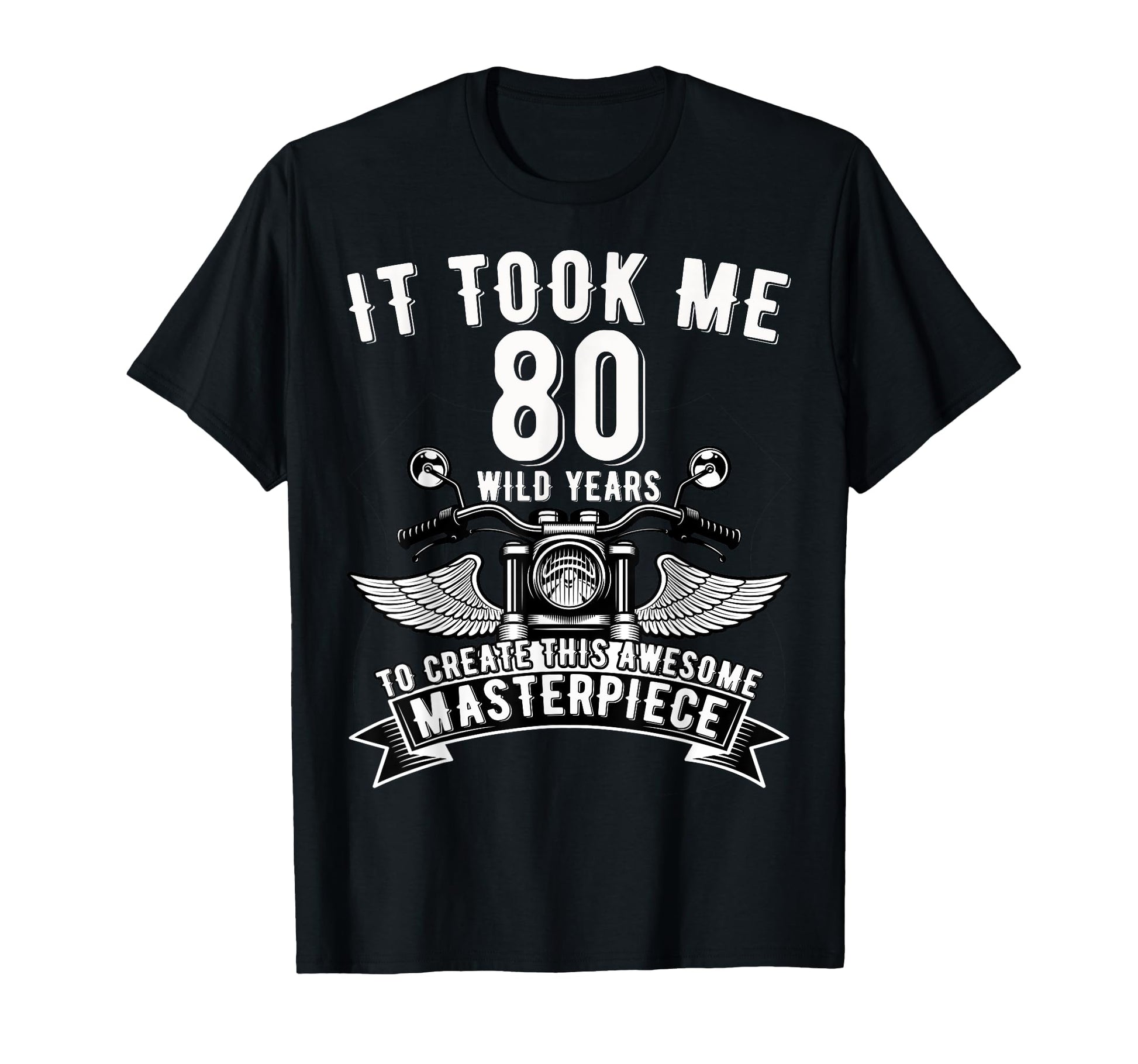 80 Year Old Rock Motorcycle 80Th Birthday T-Shirt - Minimalist Print Unisex - T-Shirt, Sweatshirt, Hoodie