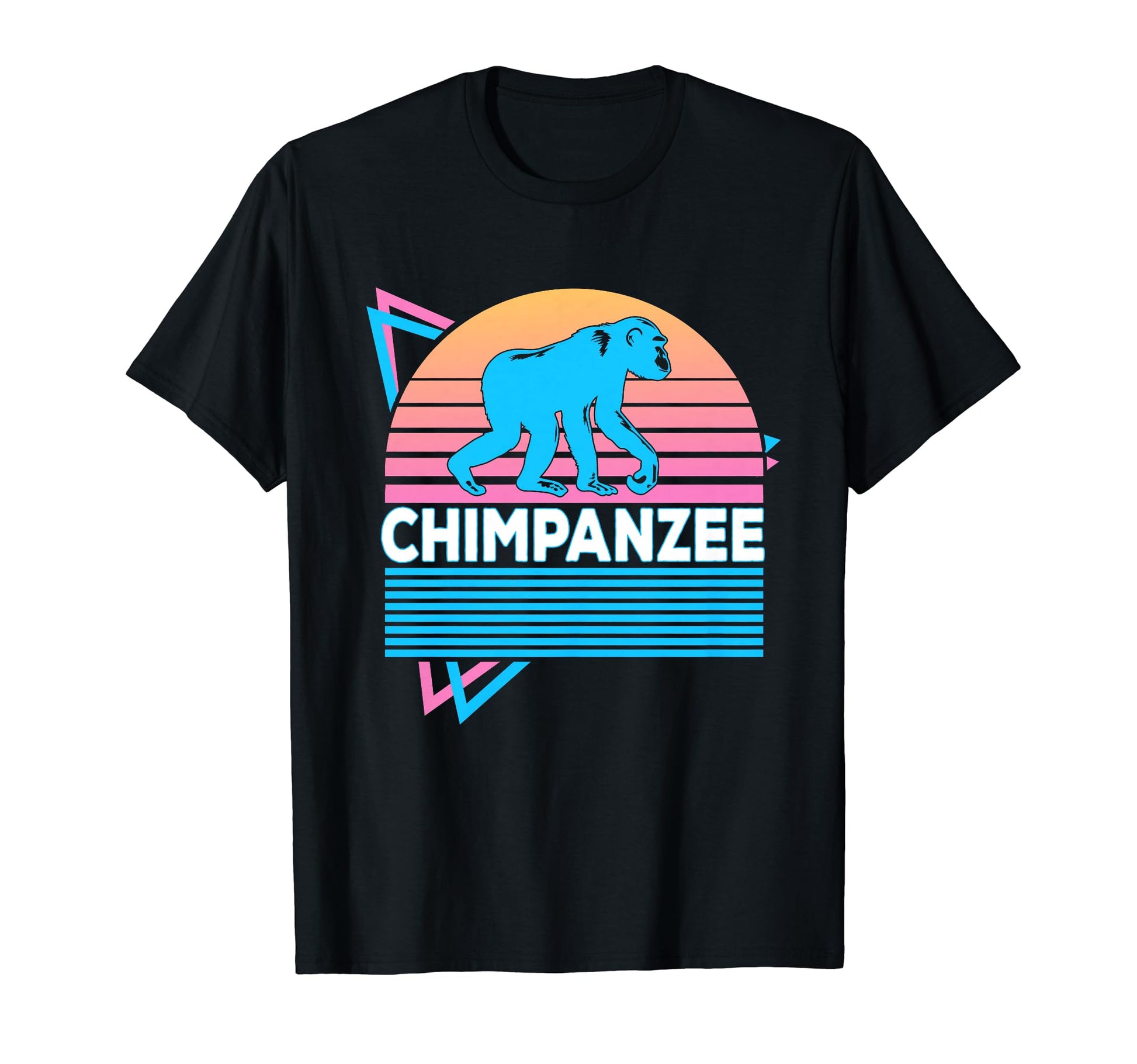 Chimpanzee Vaporwave Aesthetic T-Shirt - Minimalist Print Men Women - T-Shirt, Sweatshirt, Hoodie