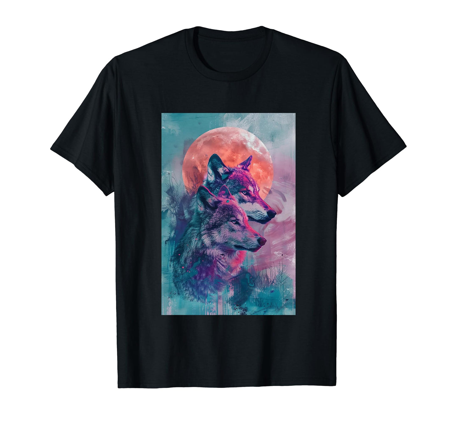 Boho Mystic Wolf Art T-Shirt - Custom Art Print for Adults - T-Shirt, Sweatshirt, Hoodie