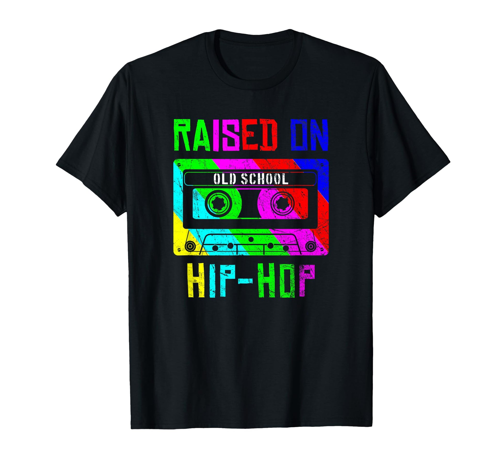 Raised Oldschool Hip Hop 90S Rap T-Shirt - Custom Art Print for Adults - T-Shirt, Sweatshirt, Hoodie