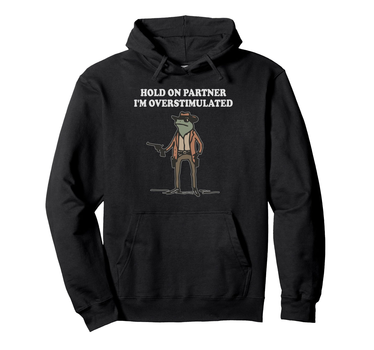 Funny Cowboy Frog Hoodie - Minimalist Print Men Women - T-Shirt, Sweatshirt, Hoodie