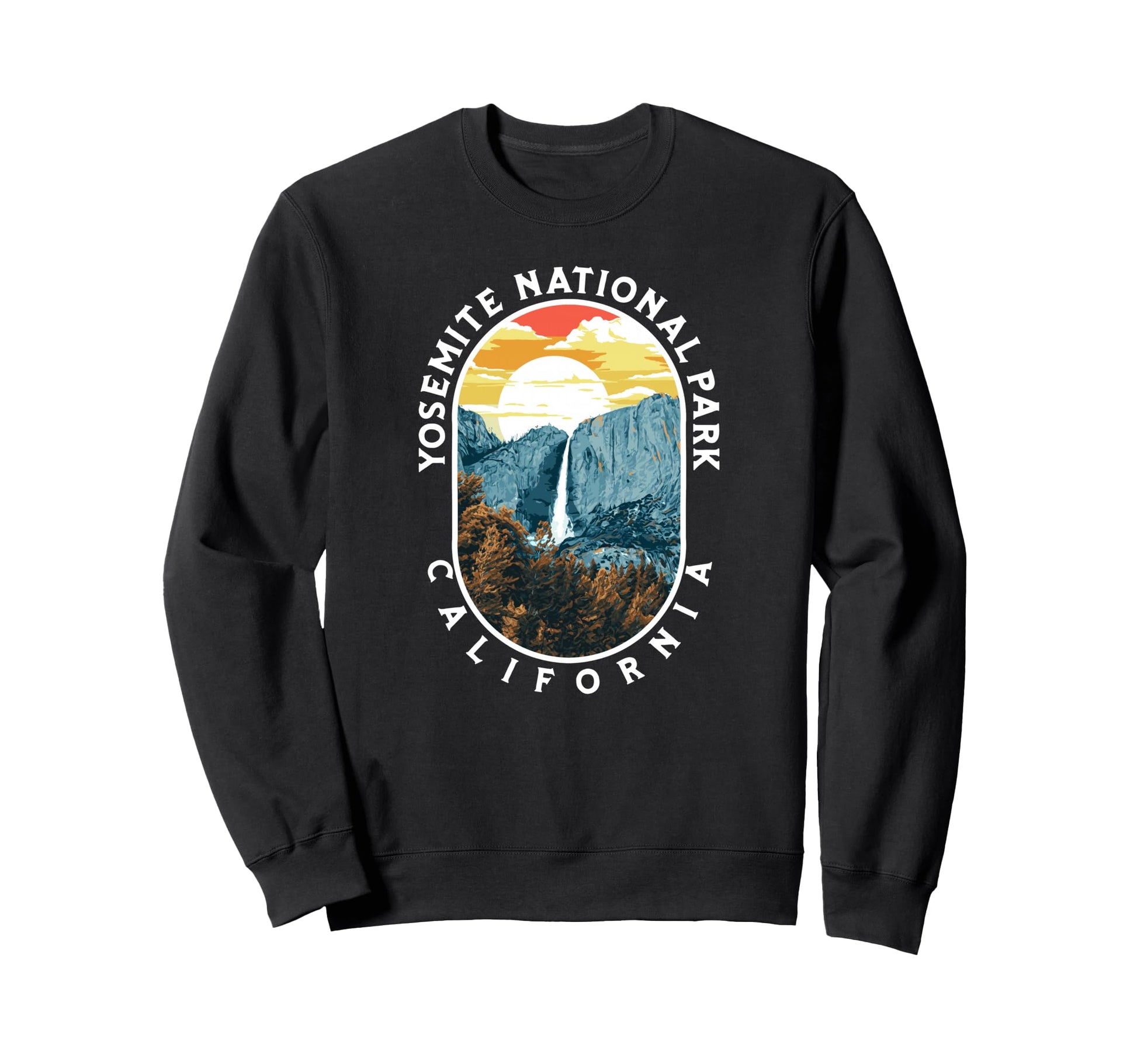 Yosemite Falls National Park Sweatshirt - Unique Graphic for Adults - T-Shirt, Sweatshirt, Hoodie