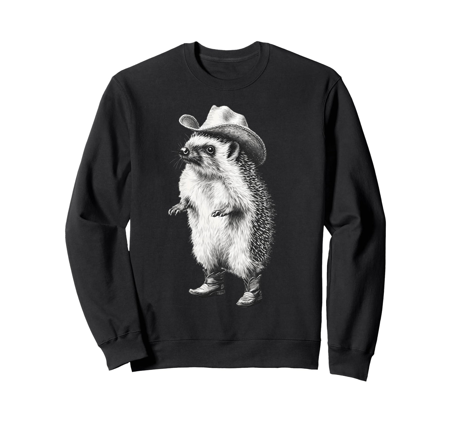 Country Cowboy Hedgehog Rodeo Sweatshirt - Trendy Graphic for Adults - T-Shirt, Sweatshirt, Hoodie