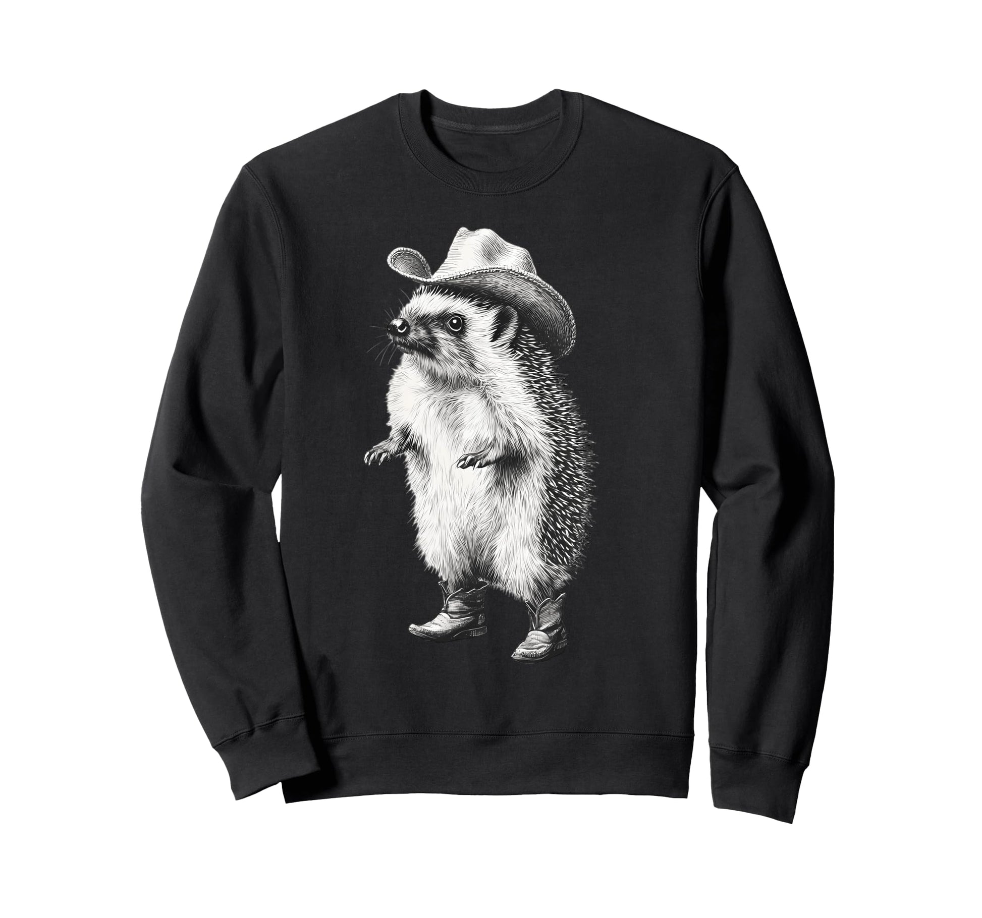 Country Cowboy Hedgehog Rodeo Sweatshirt - Trendy Graphic for Adults - T-Shirt, Sweatshirt, Hoodie