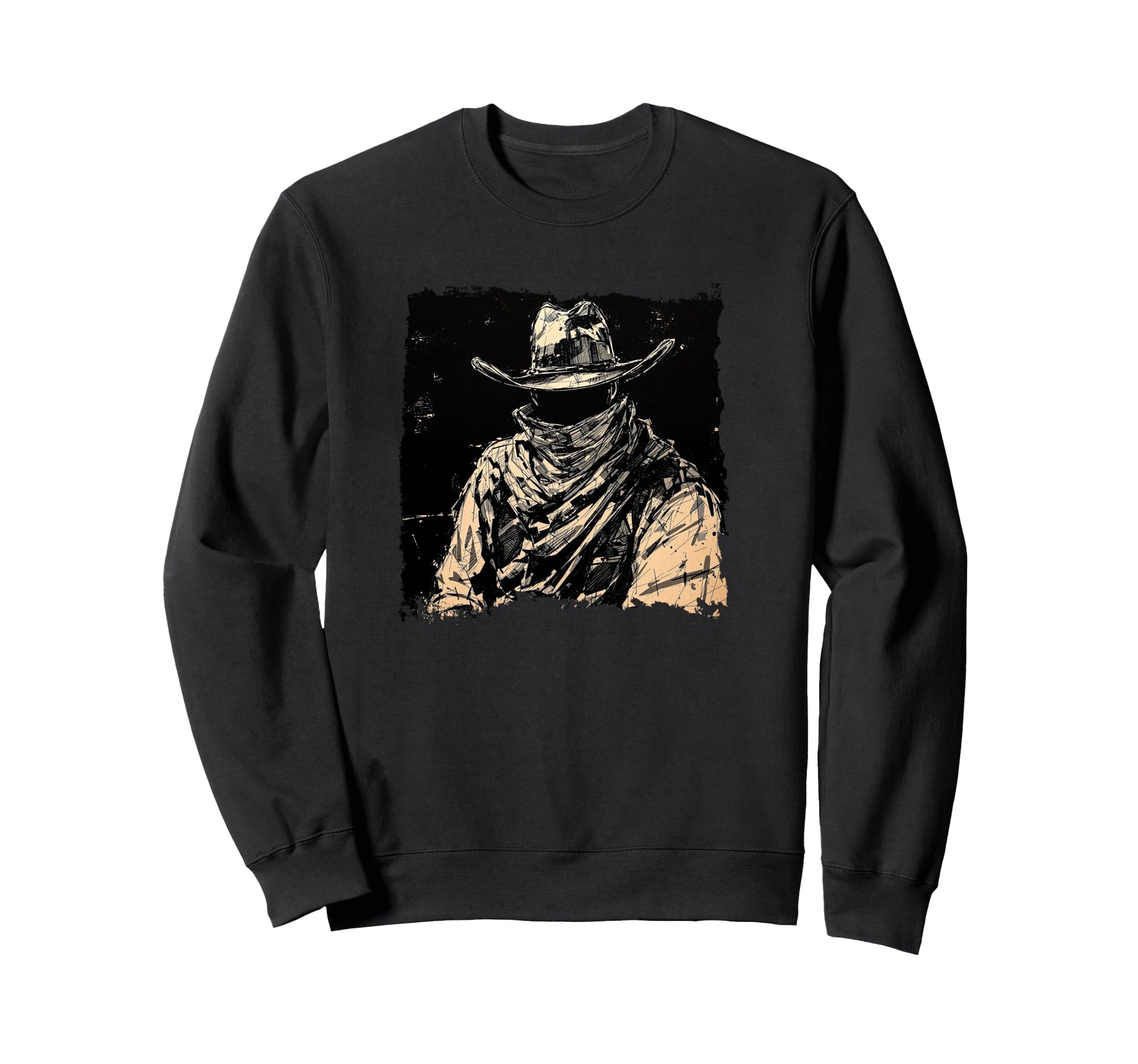 Cowboy Dark Western Sweatshirt - Aesthetic Graphic for Adults - T-Shirt, Sweatshirt, Hoodie