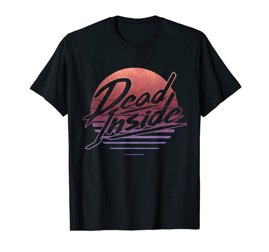 1980 Sad Floral Sunset Aesthetic T-Shirt - Fun Novelty Design for Adults - T-Shirt, Sweatshirt, Hoodie