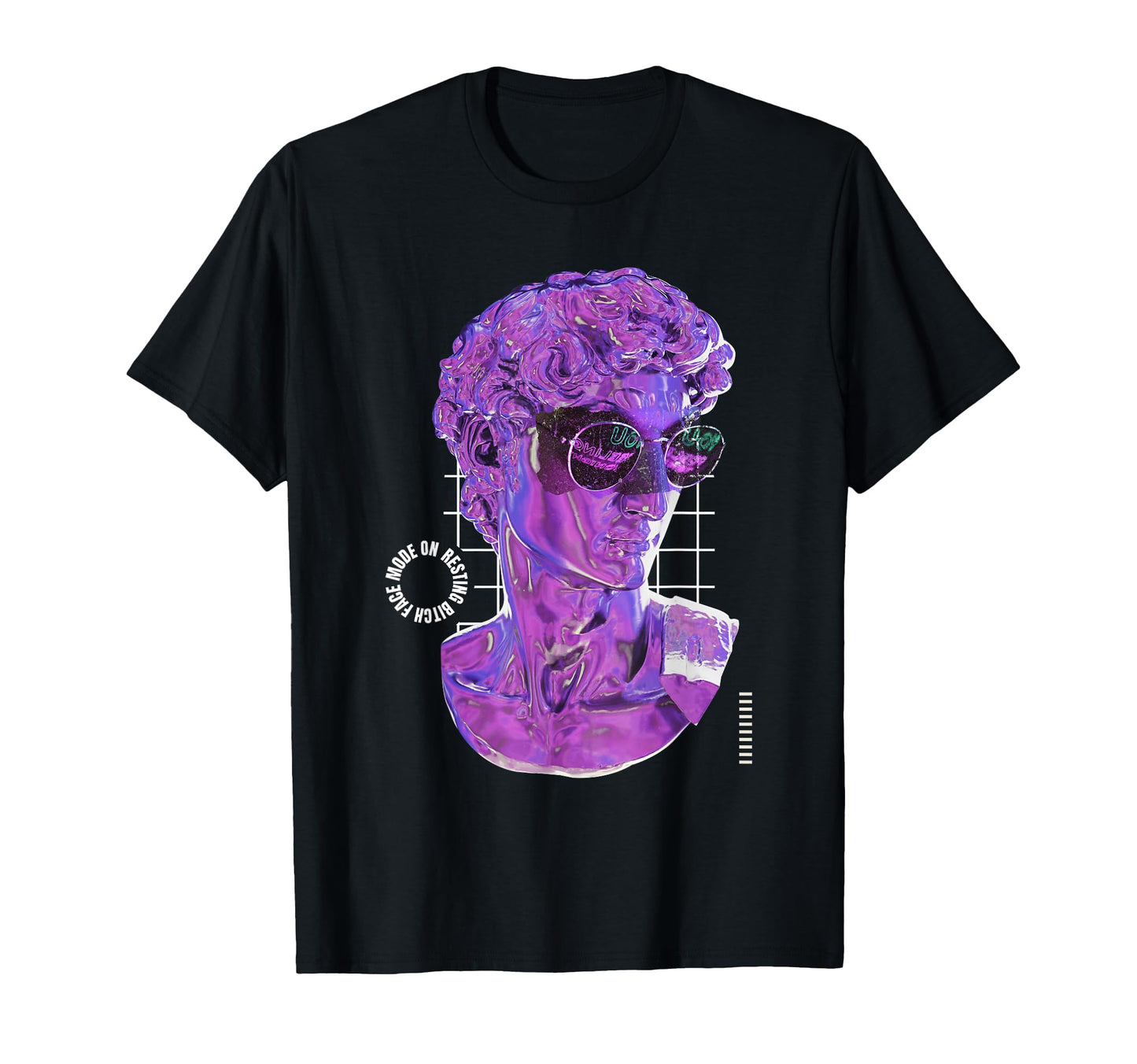 Resting Fierce Face Mode Vaporwave T-Shirt - Aesthetic Graphic Men Women - T-Shirt, Sweatshirt, Hoodie