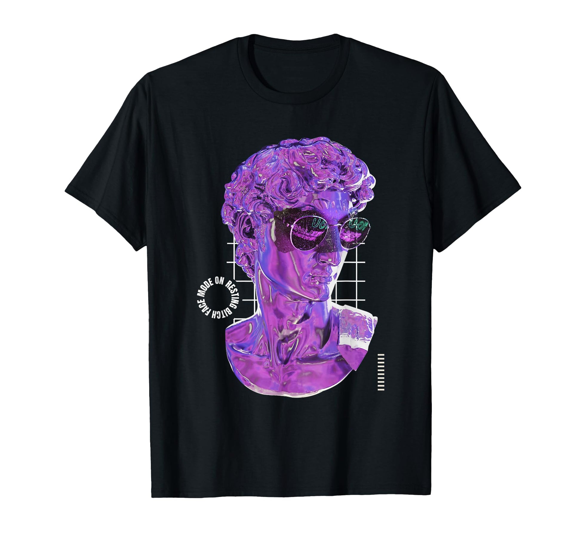 Resting Fierce Face Mode Vaporwave T-Shirt - Aesthetic Graphic Men Women - T-Shirt, Sweatshirt, Hoodie