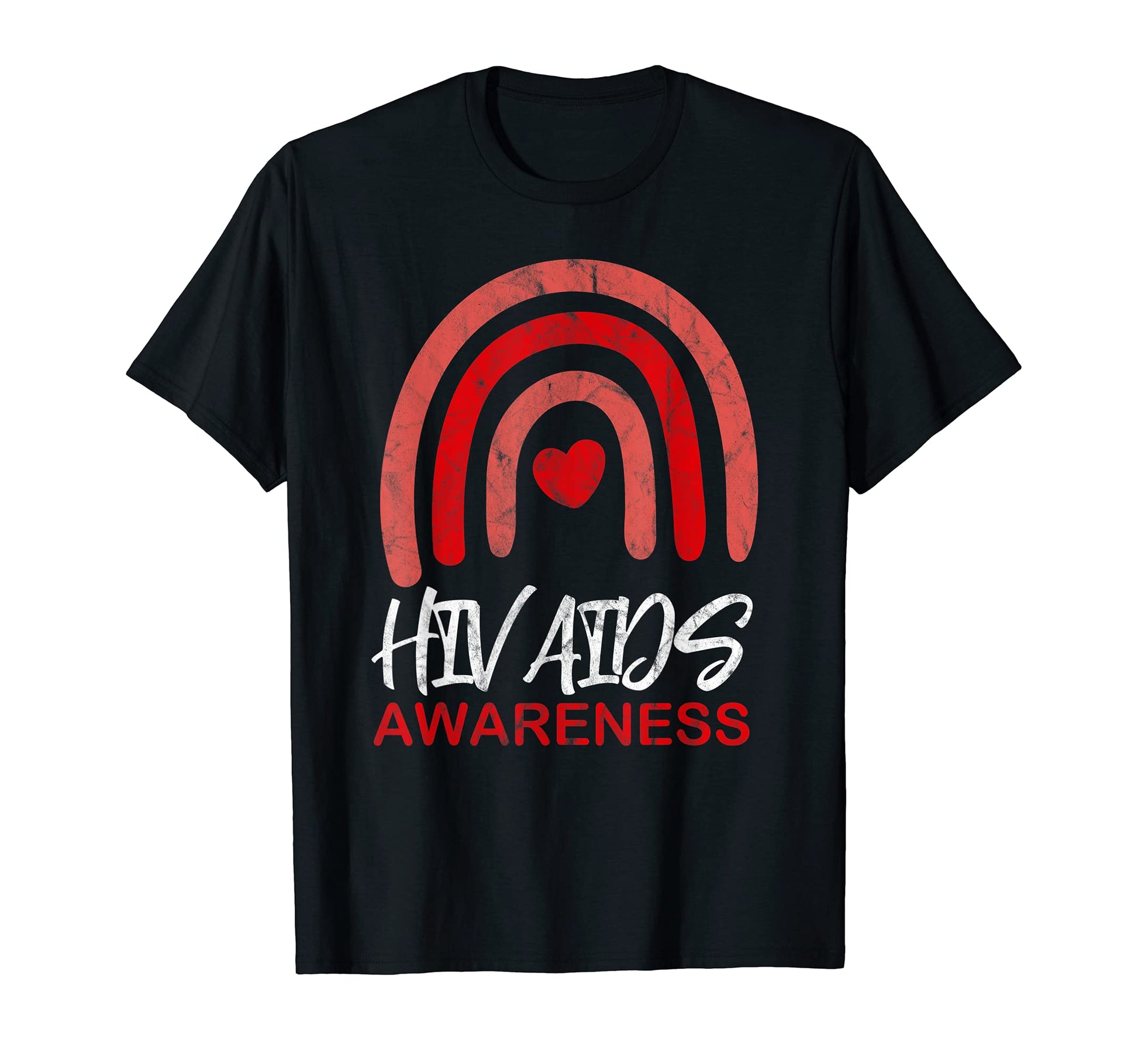 Hiv Aids Awareness Month Rainbow T-Shirt - Unique Graphic Men Women - T-Shirt, Sweatshirt, Hoodie