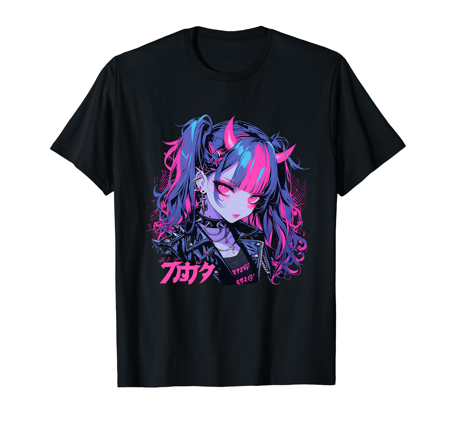 Goth Grunge Demon Anime Waifu Horror T-Shirt - Streetwear Style for Adults - T-Shirt, Sweatshirt, Hoodie