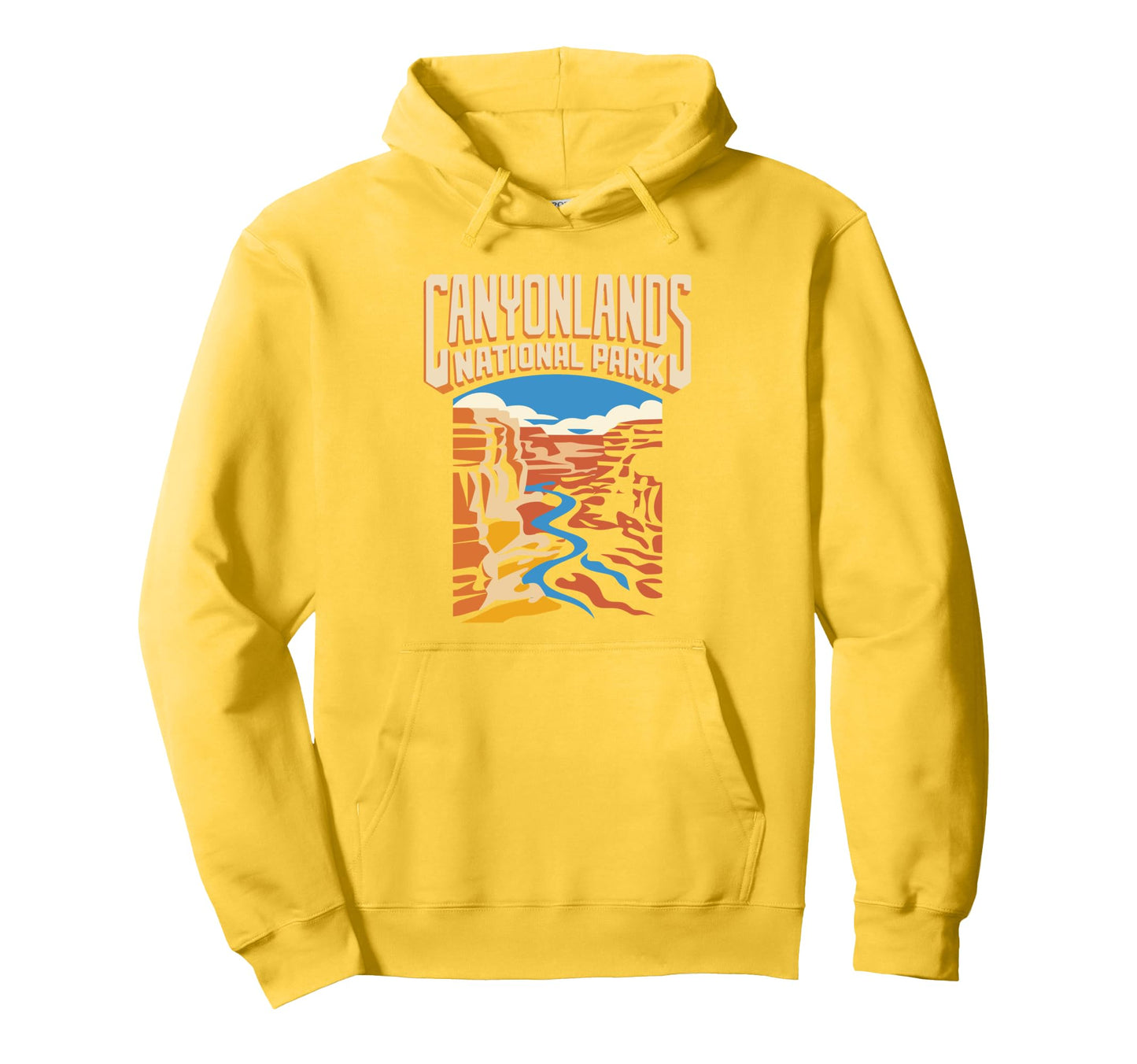 Canyonlands National Park Line Art Hoodie - Casual Everyday Wear for Adults - T-Shirt, Sweatshirt, Hoodie