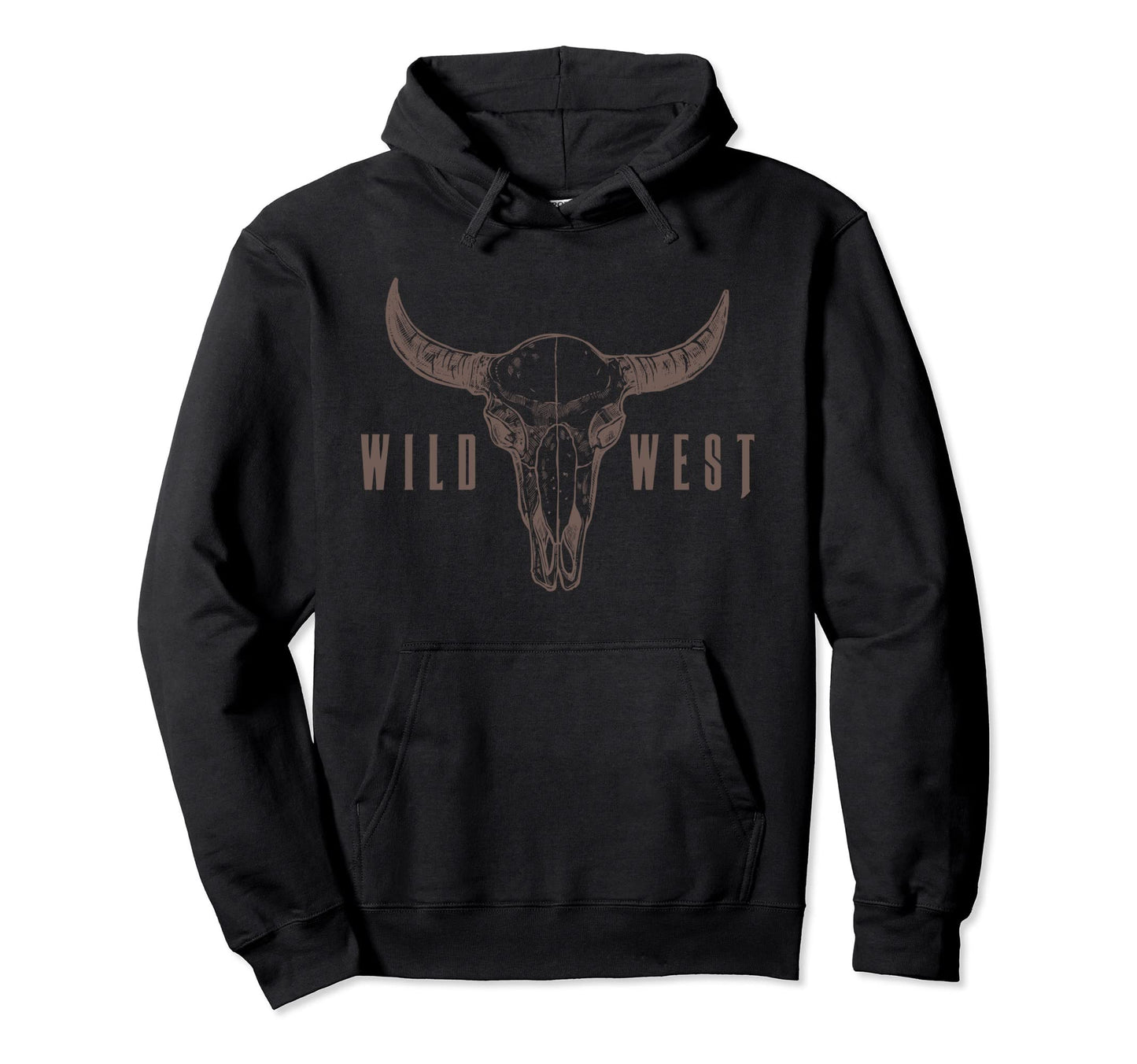 Wild West Western Yeehaw Hippie Boho Cow Hoodie - Graphic Print Men Women - T-Shirt, Sweatshirt, Hoodie