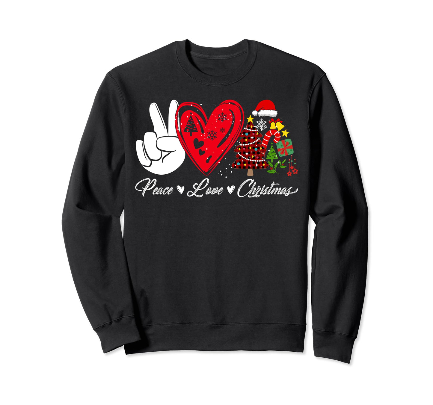 Peace Love Family Matching Sweatshirt - Fun Novelty Design Men Women - T-Shirt, Sweatshirt, Hoodie