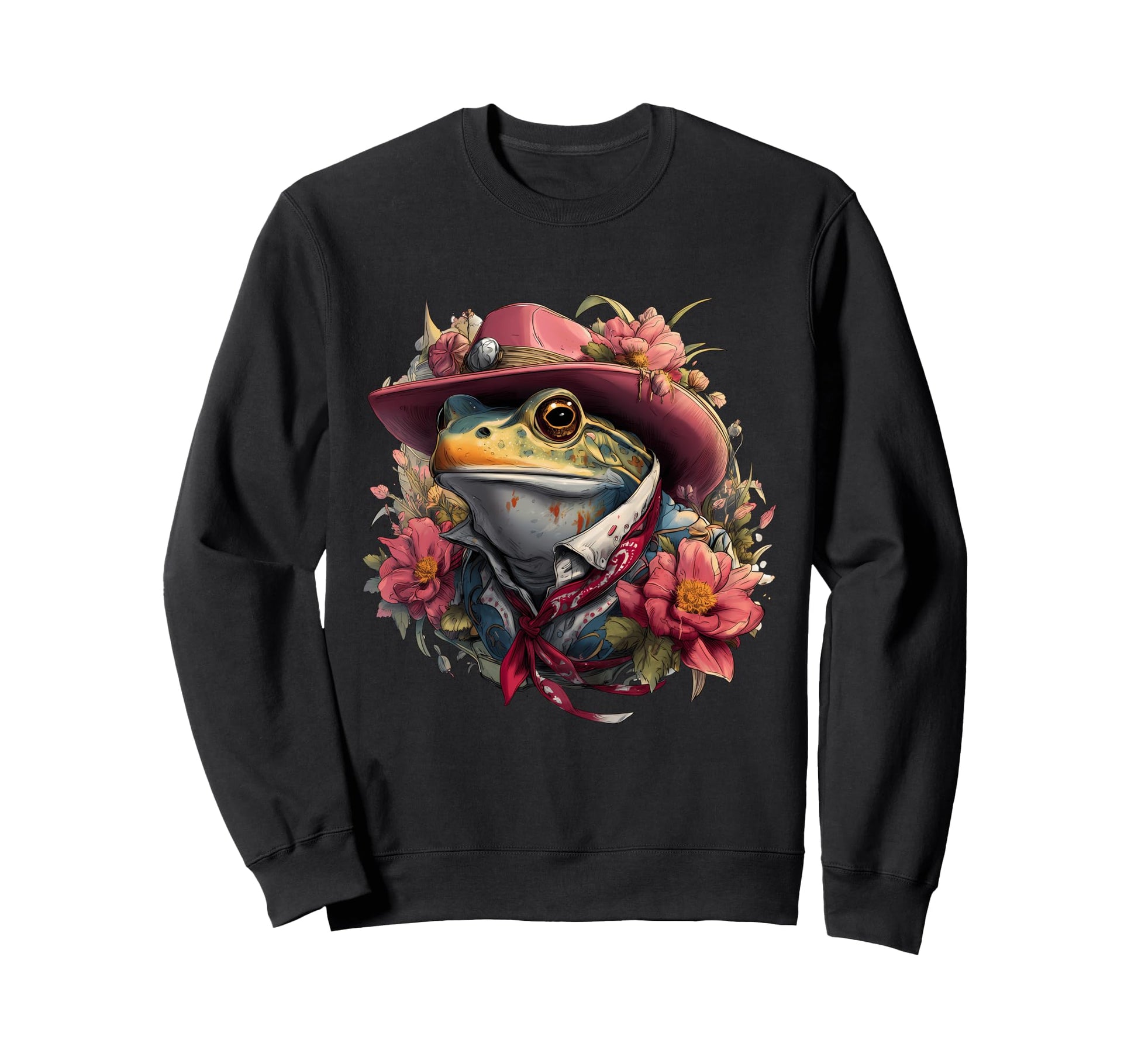 Country Cowboy Frog Toad Rodeo Sweatshirt - Trendy Graphic Men Women - T-Shirt, Sweatshirt, Hoodie