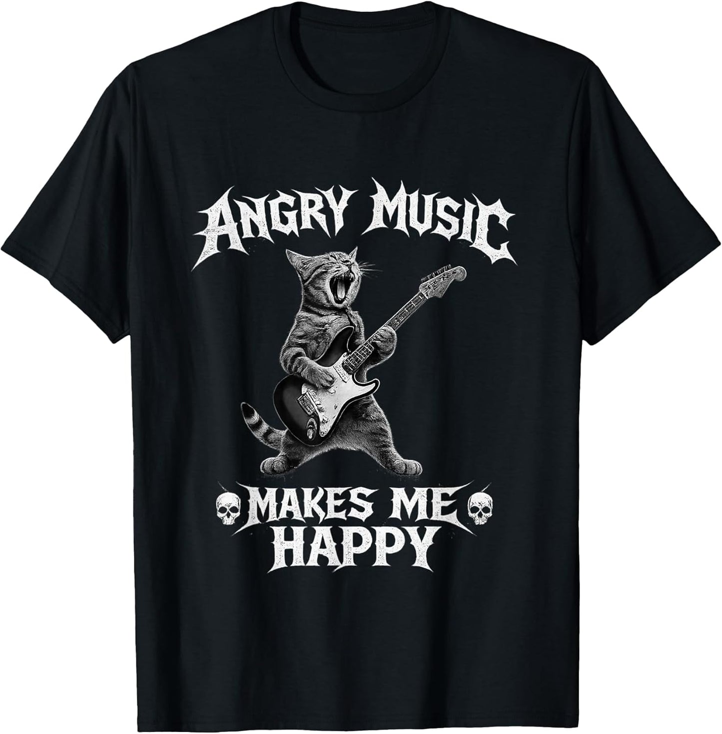 Angry Cat Music Heavy Metal Merch - Adult & Kids T-Shirts, Sweatshirts & Hoodies apparel design preview 1